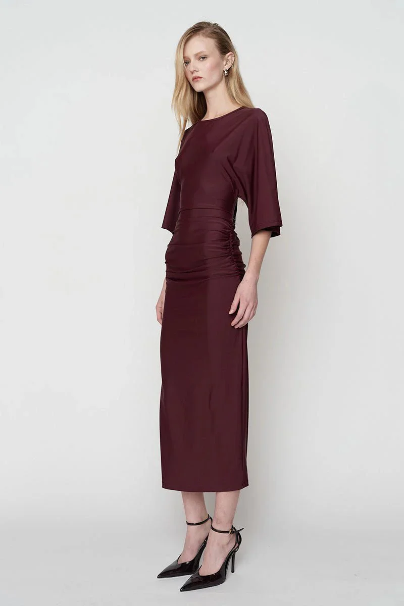 Suboo Ivy Cape Sleeve Maxi Dress - Mulberry - Image 2