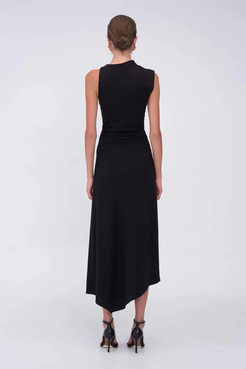 Suboo Jules Jersey Drape Maxi Dress - Black - Image 3