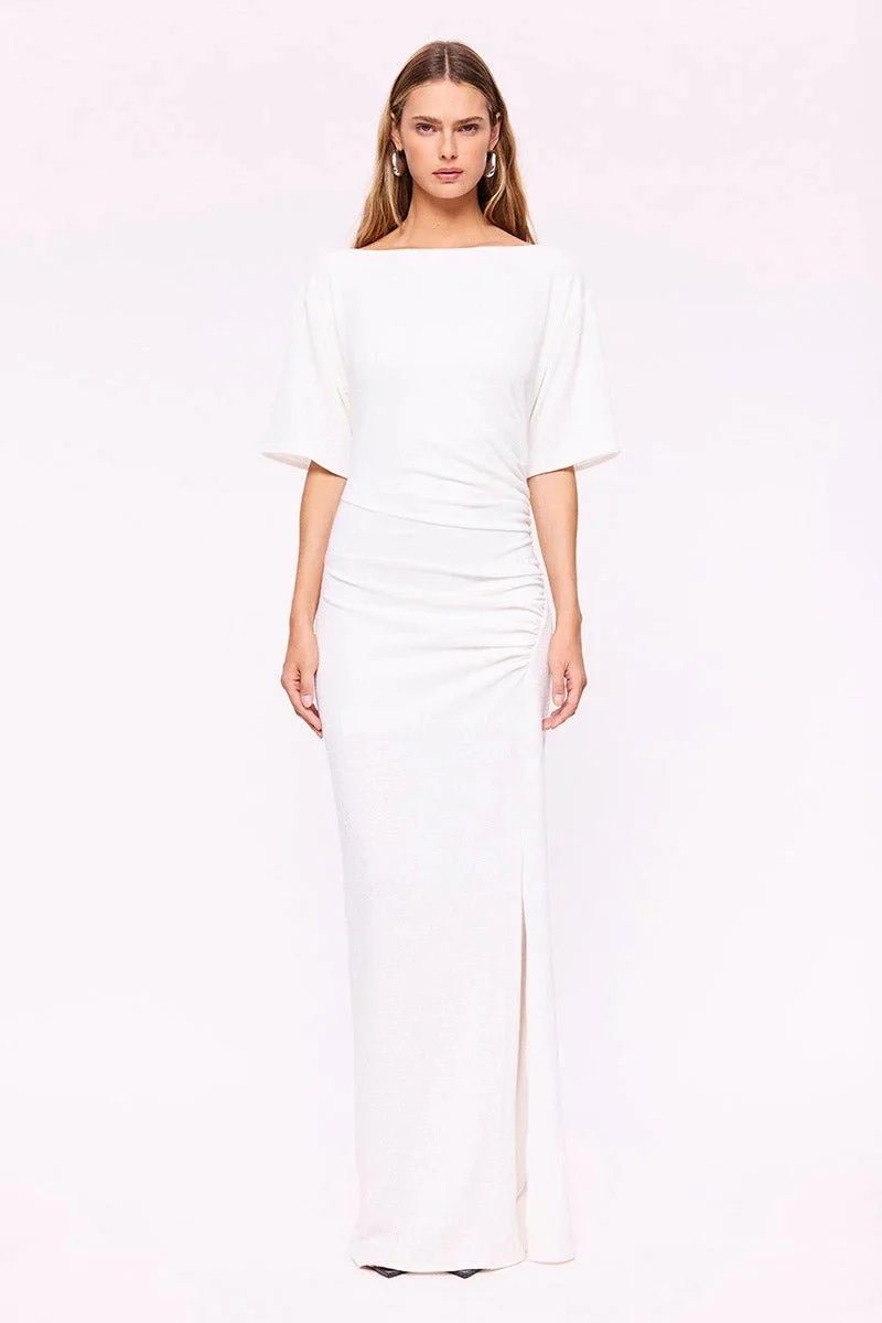 Suboo Kristen Ruched Maxi Dress - White