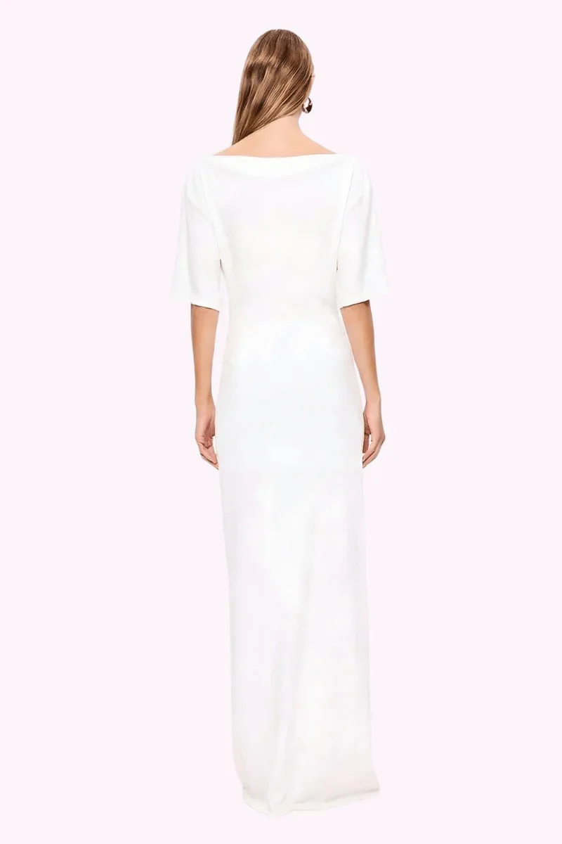 Suboo Kristen Ruched Maxi Dress - White - Image 4