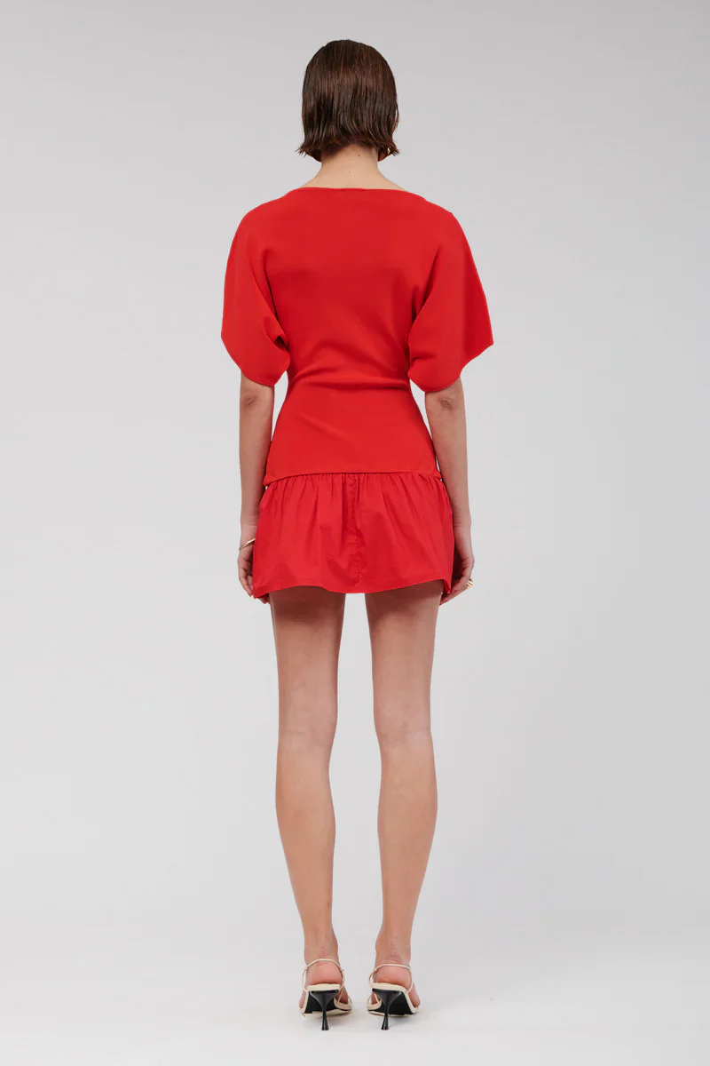 Suboo Naples Drop Waist Mini Dress - Red - Image 3