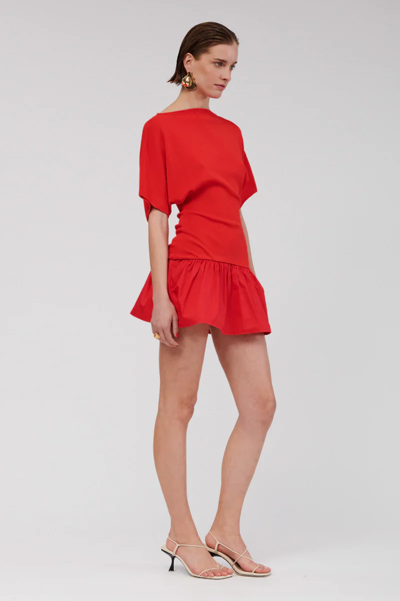 Suboo Naples Drop Waist Mini Dress - Red - Image 4