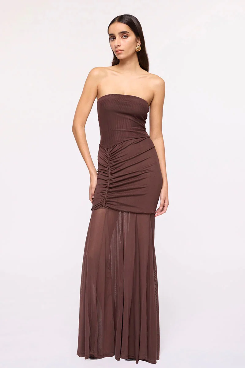 Suboo Phoenix Bustier Maxi Dress - Chocolate - Image 2