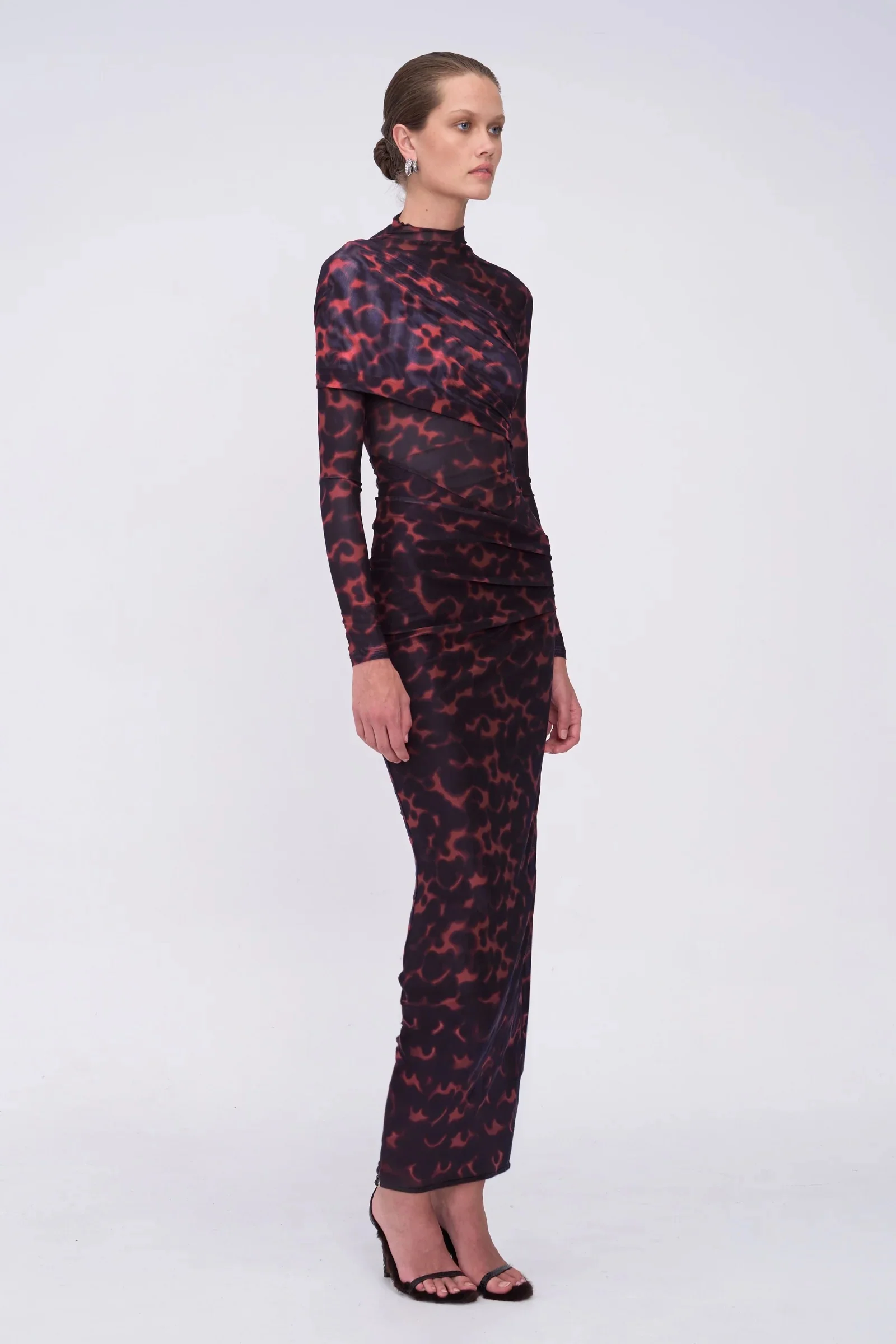 Suboo Remi Tortoiseshell Maxi Dress - Chocolate - Image 2