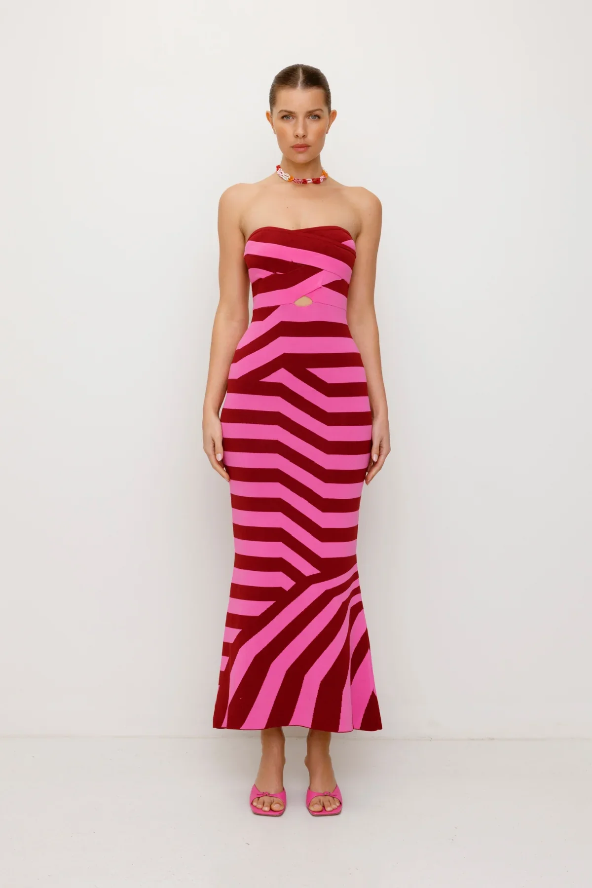 The Wolf Gang Aude Maxi Dress - Berry