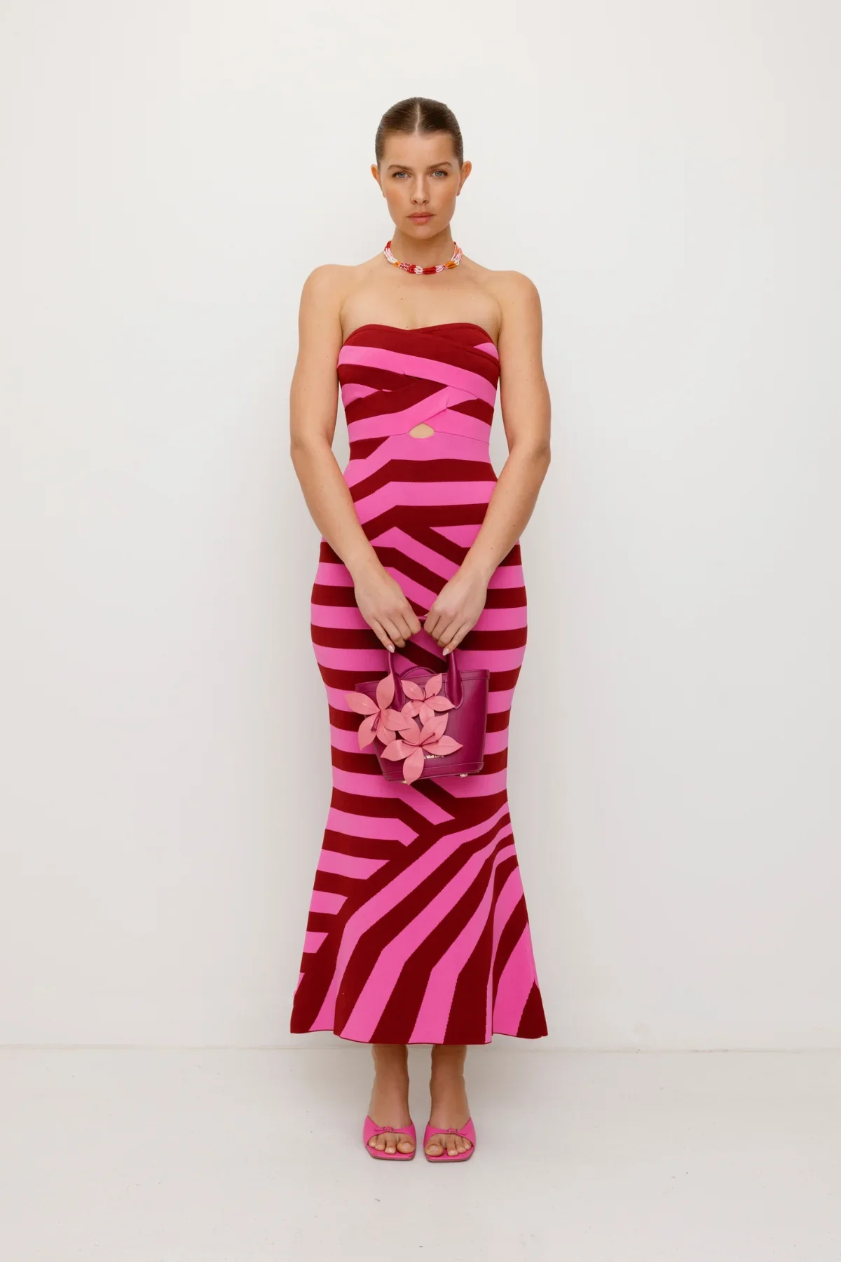 The Wolf Gang Aude Maxi Dress - Berry - Image 4