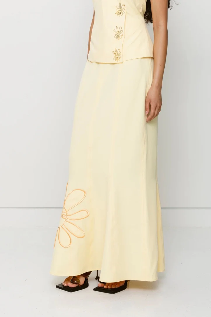 The Wolf Gang Inka Maxi Skirt - Butter - Image 5