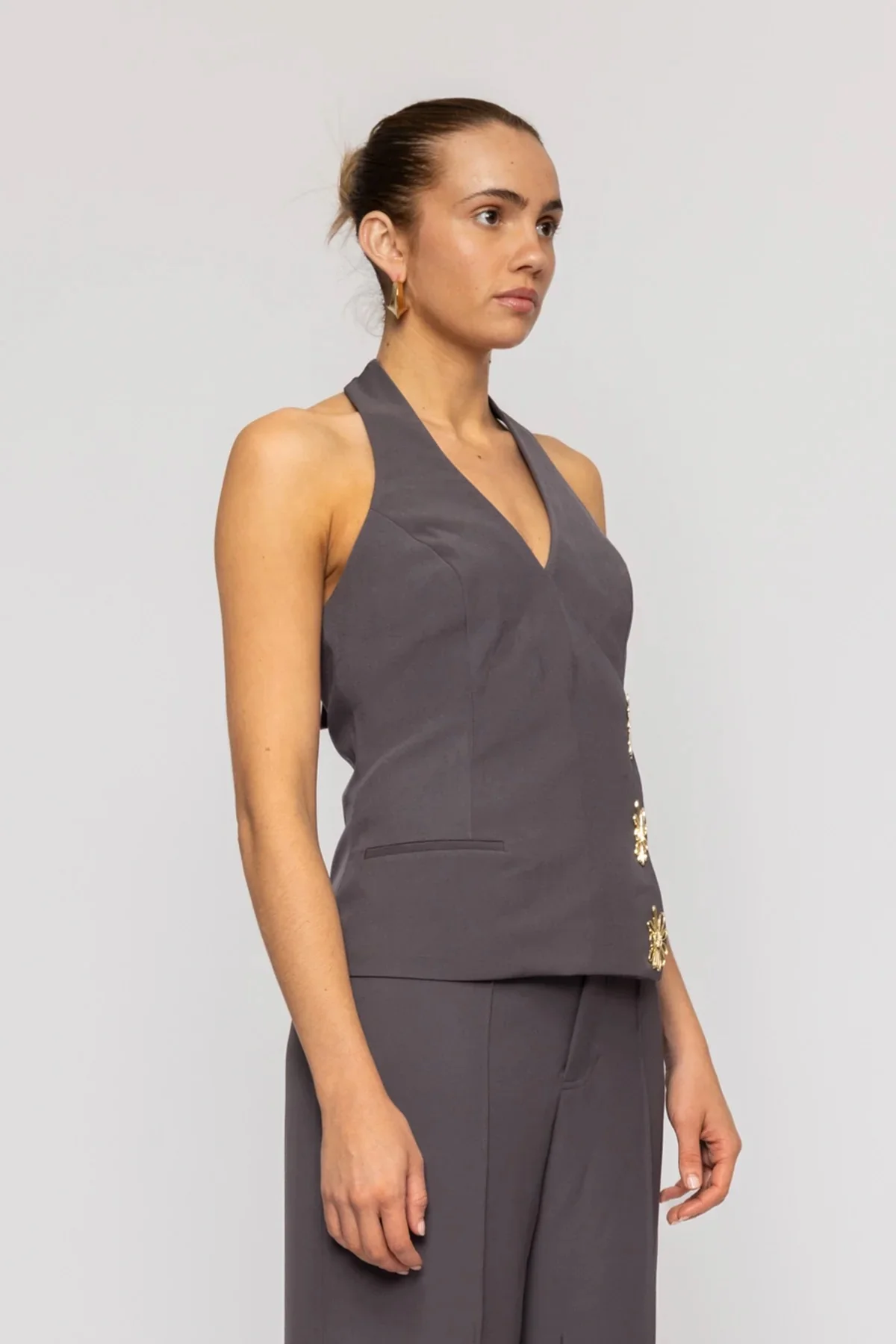 The Wolf Gang Inka Vest Top - Ash - Image 3