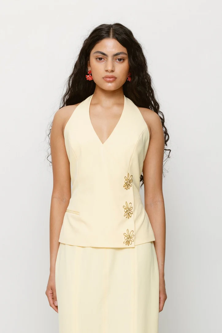 The Wolf Gang Inka Vest Top - Butter