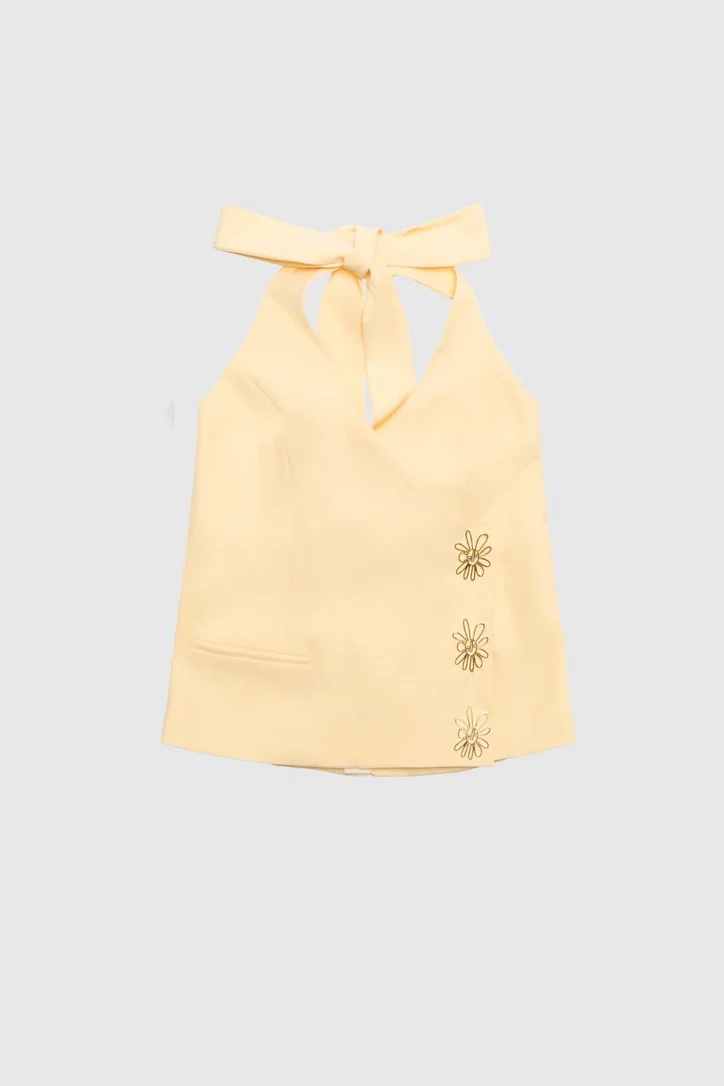 The Wolf Gang Inka Vest Top - Butter - Image 3