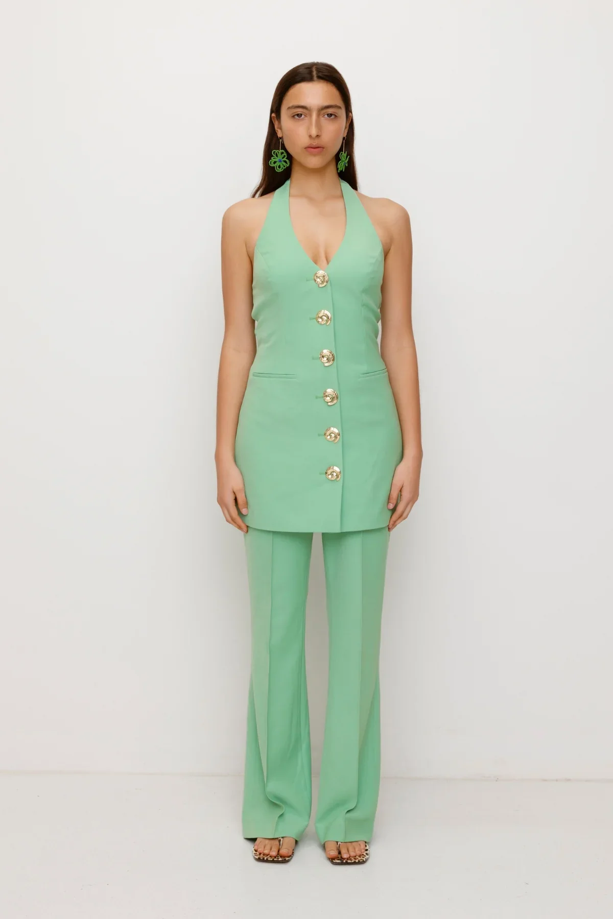 The Wolf Gang Irida Bootcut Pants - Sage