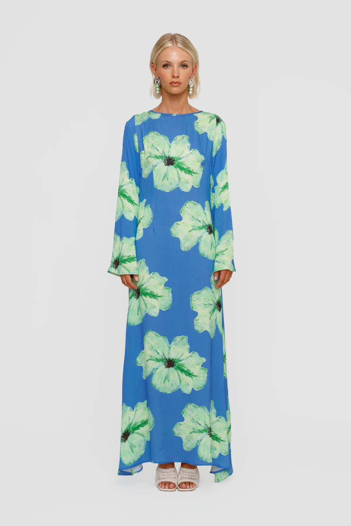 The Wolf Gang Leona Long Sleeve Dress - Cornflower