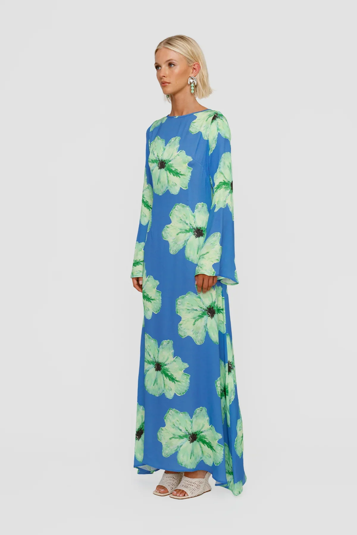 The Wolf Gang Leona Long Sleeve Dress - Cornflower - Image 2
