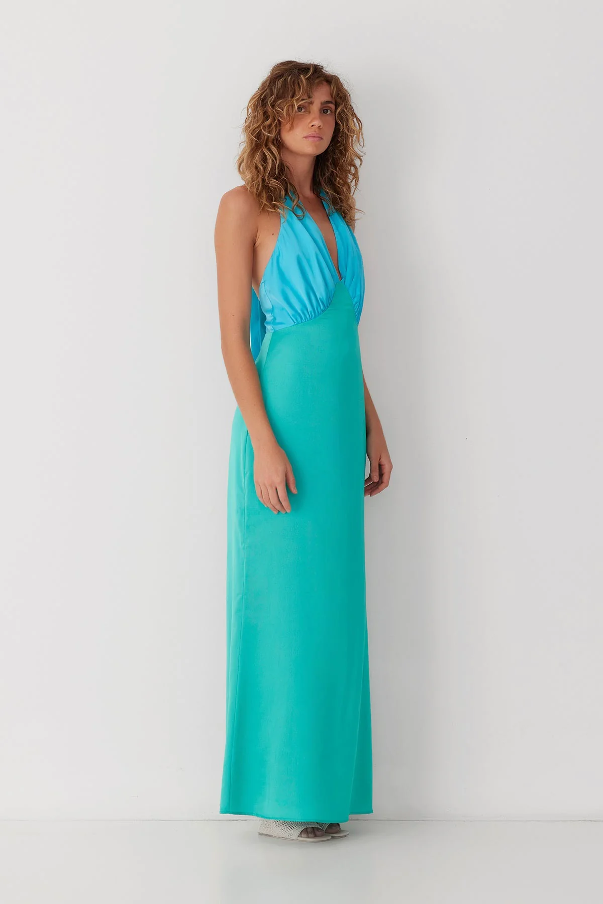 The Wolf Gang Oahu Slip Dress - Aquamarine - Image 4