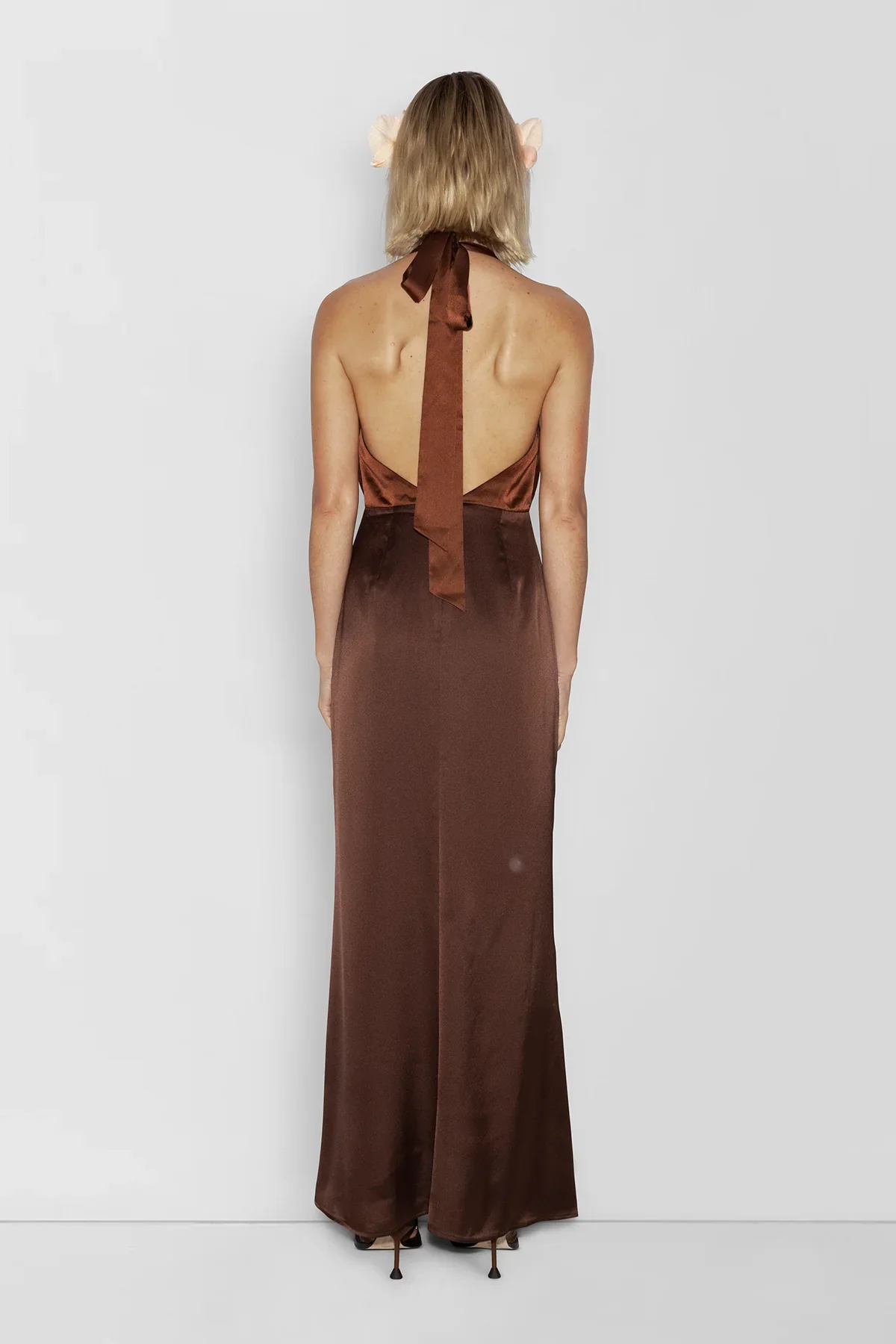 The Wolf Gang Oahu Slip Dress - Chocolate - Image 3