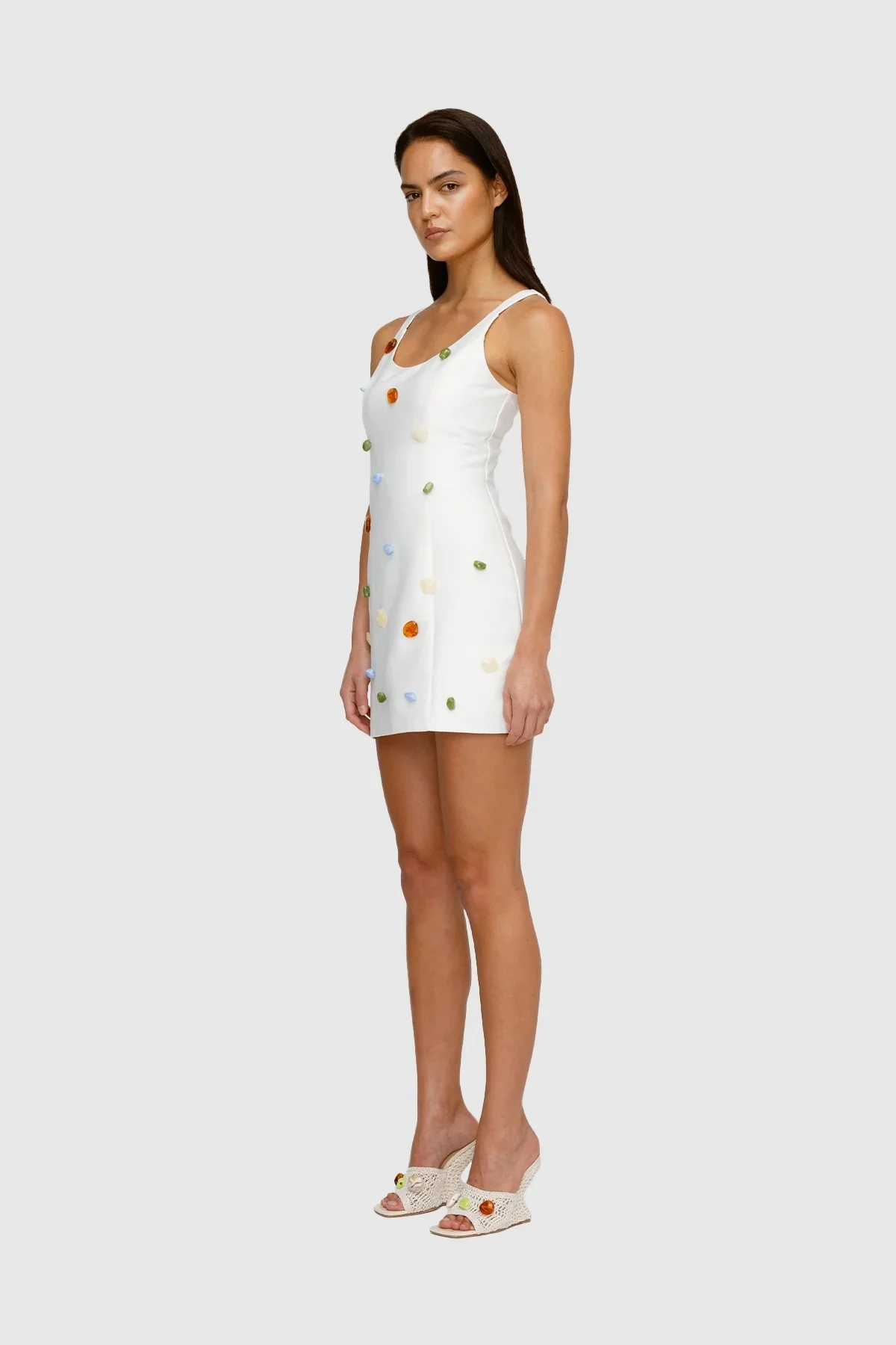 The Wolf Gang Romy Mini Dress - Ivory - Image 3