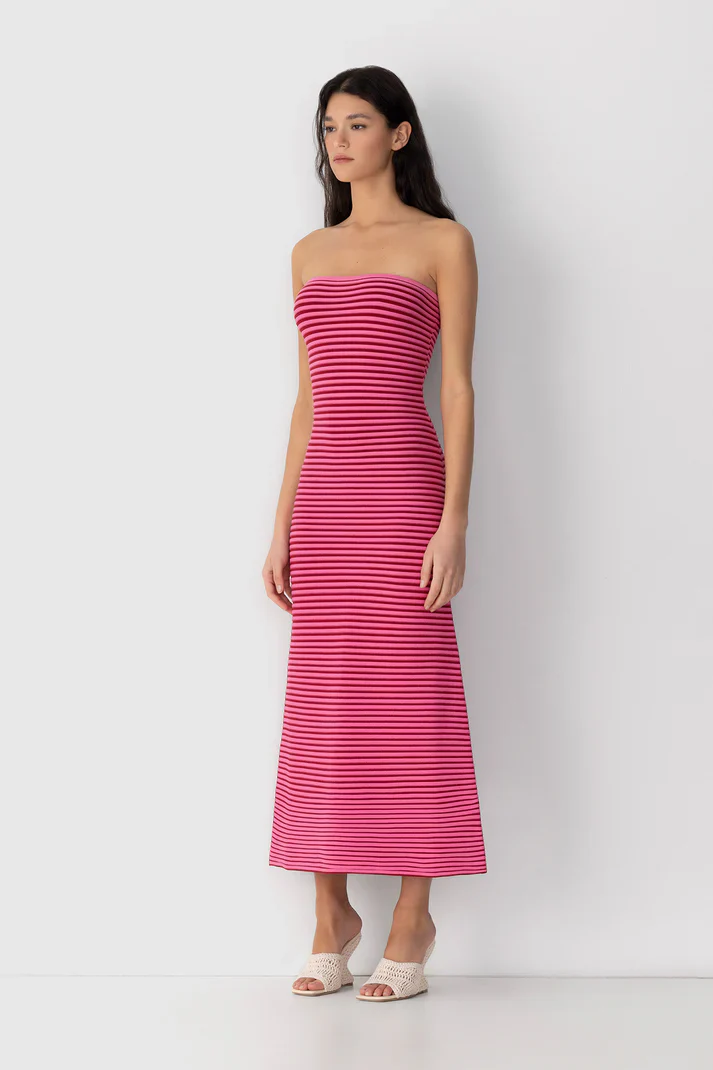 The Wolf Gang Sunmor Knit Maxi Dress - Candy - Image 2