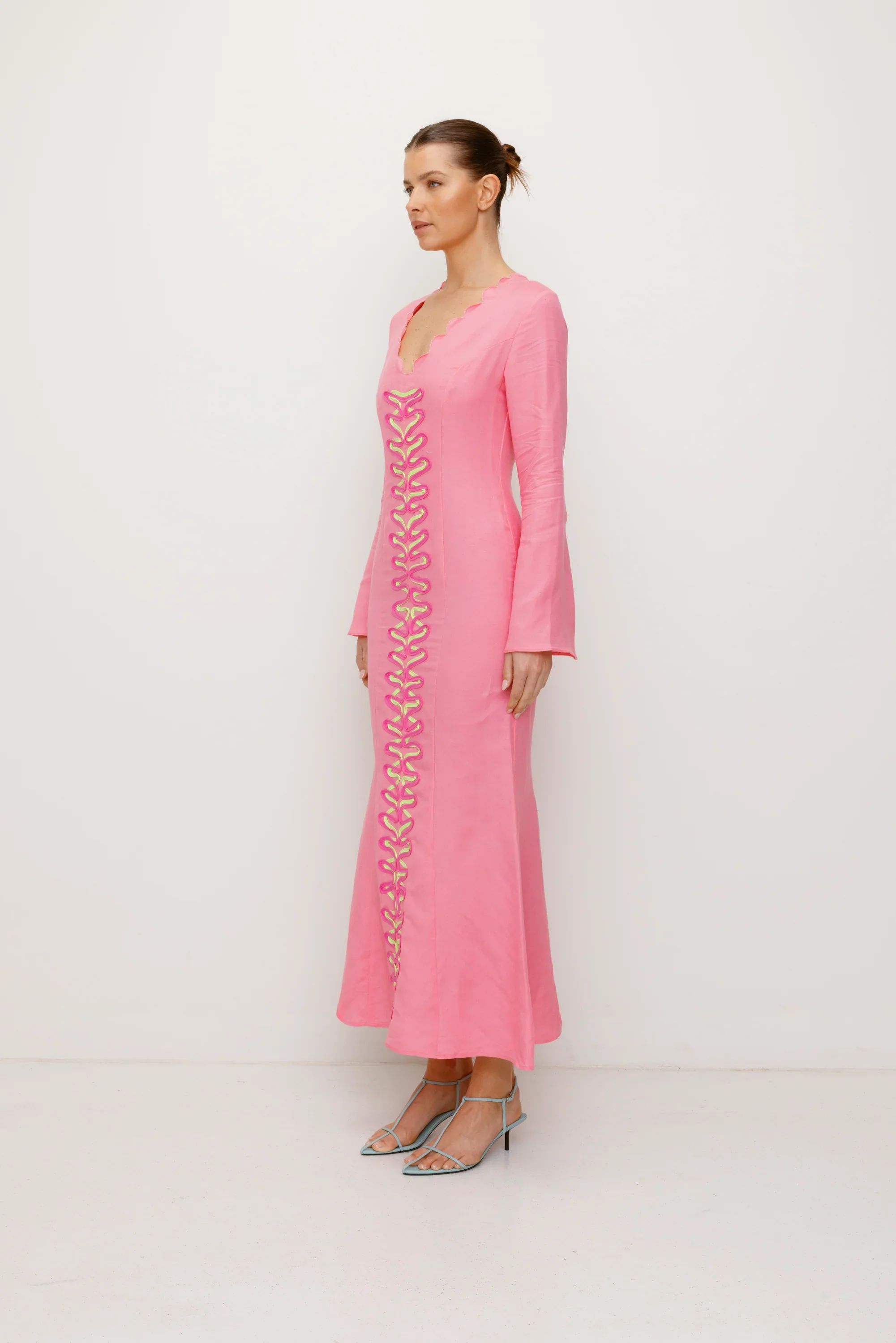 The Wolf Gang Zabelle Maxi Dress - Candy Pink - Image 2