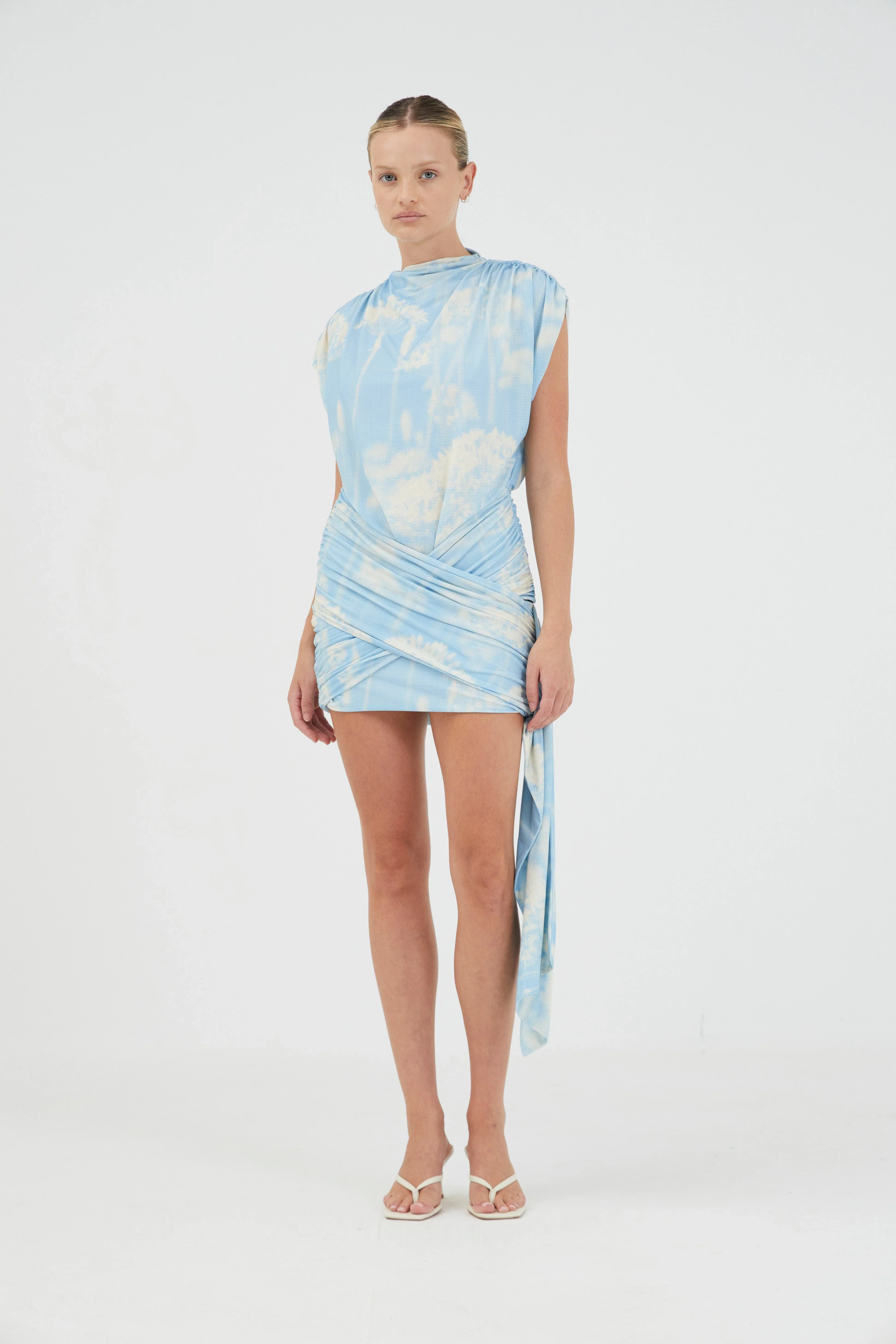 Third Form Aura Draped Mini Dress - Floral Illusion - Image 6