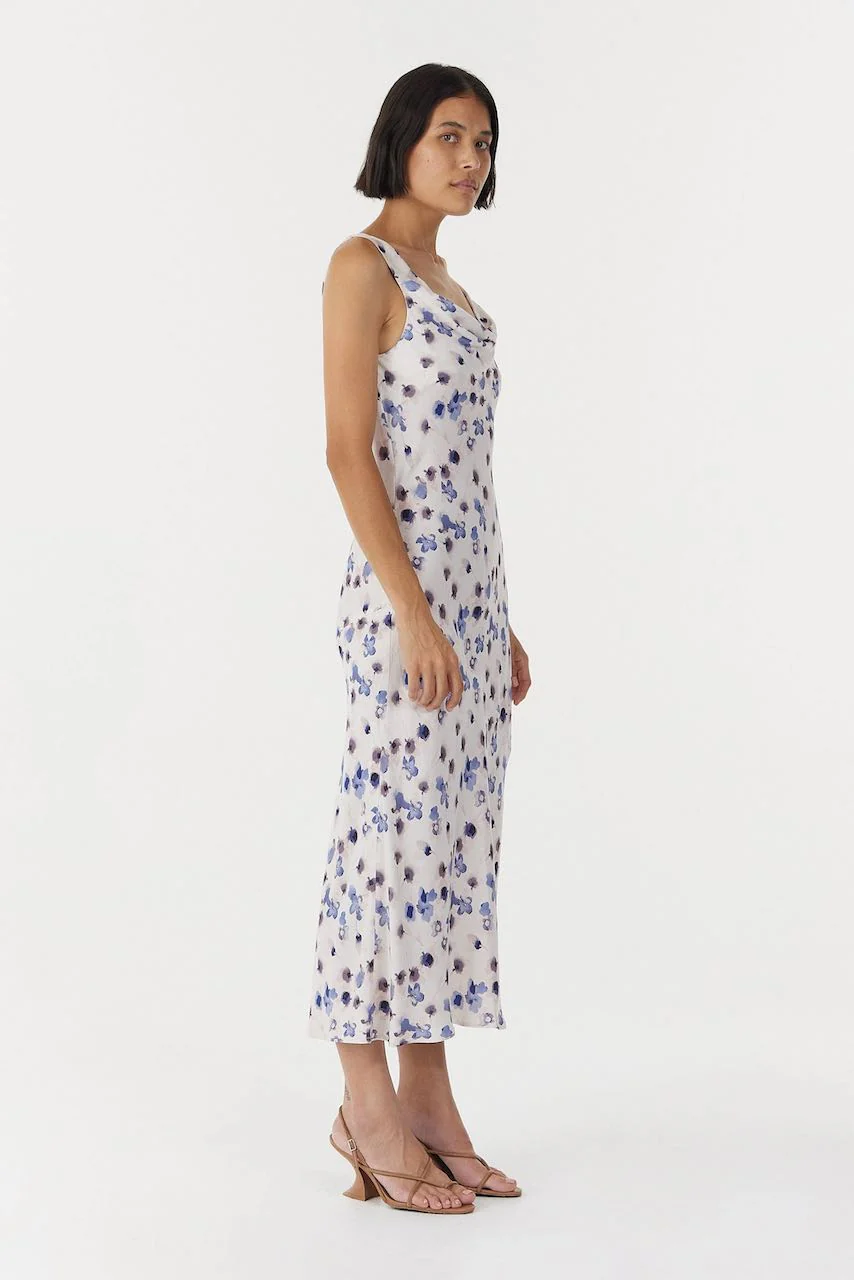 Third Form Blue Bell Cowl Slip Dress - Floral - Image 2