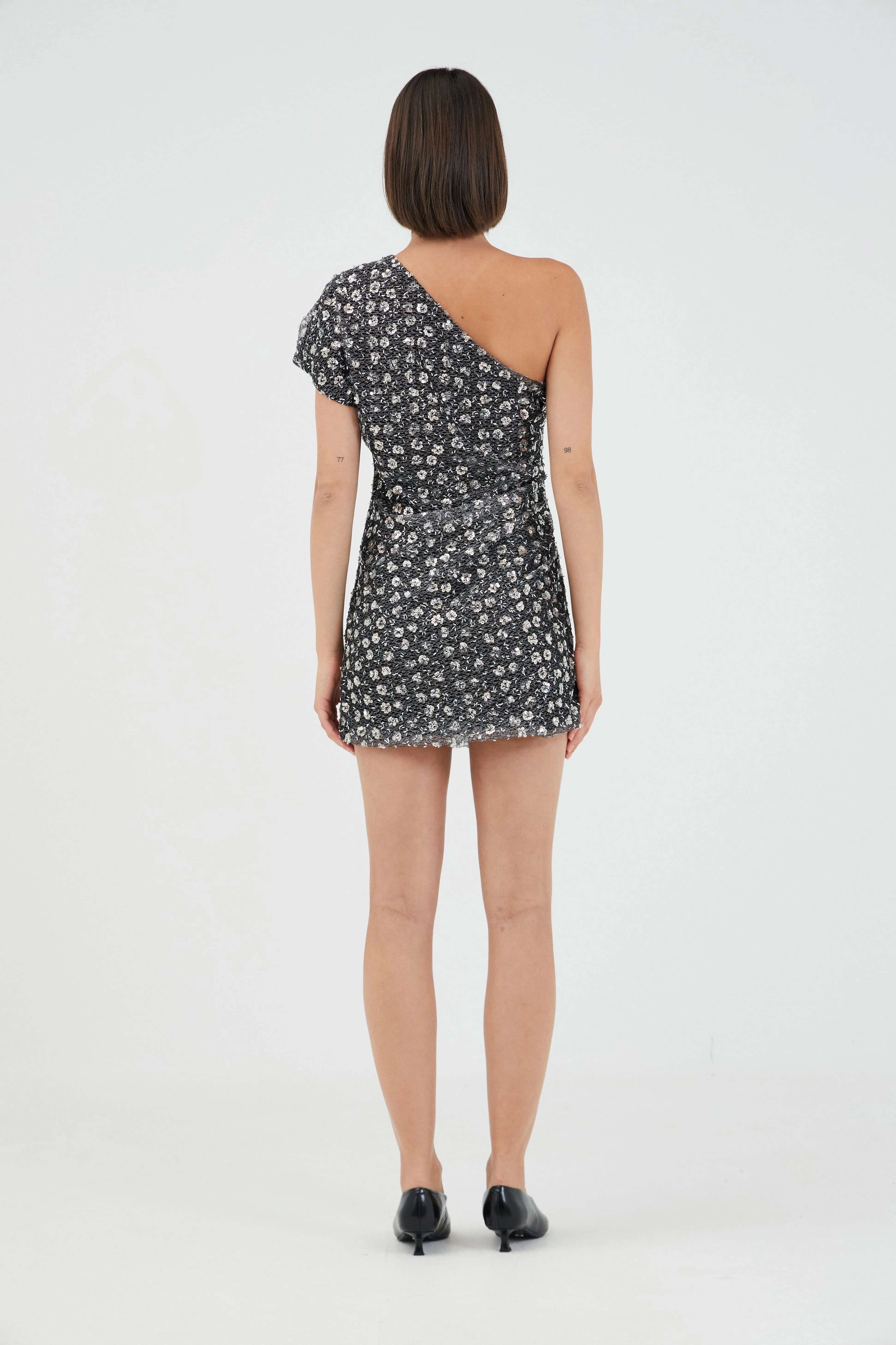 Third Form Celestial Mini Dress - Silver Sequin - Image 4