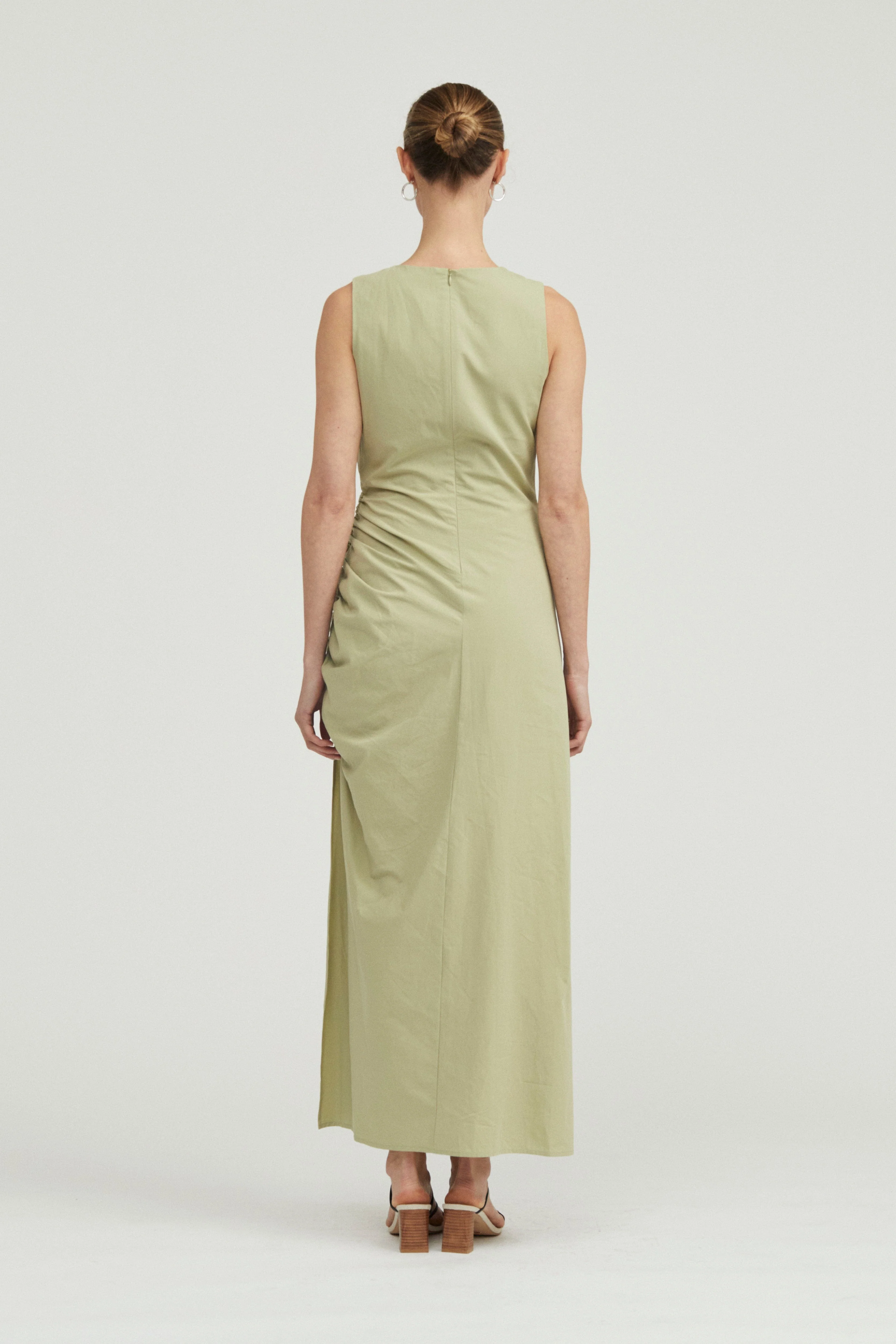 Third Form Drawn Deep Tank Maxi Dress - Sage - Image 6