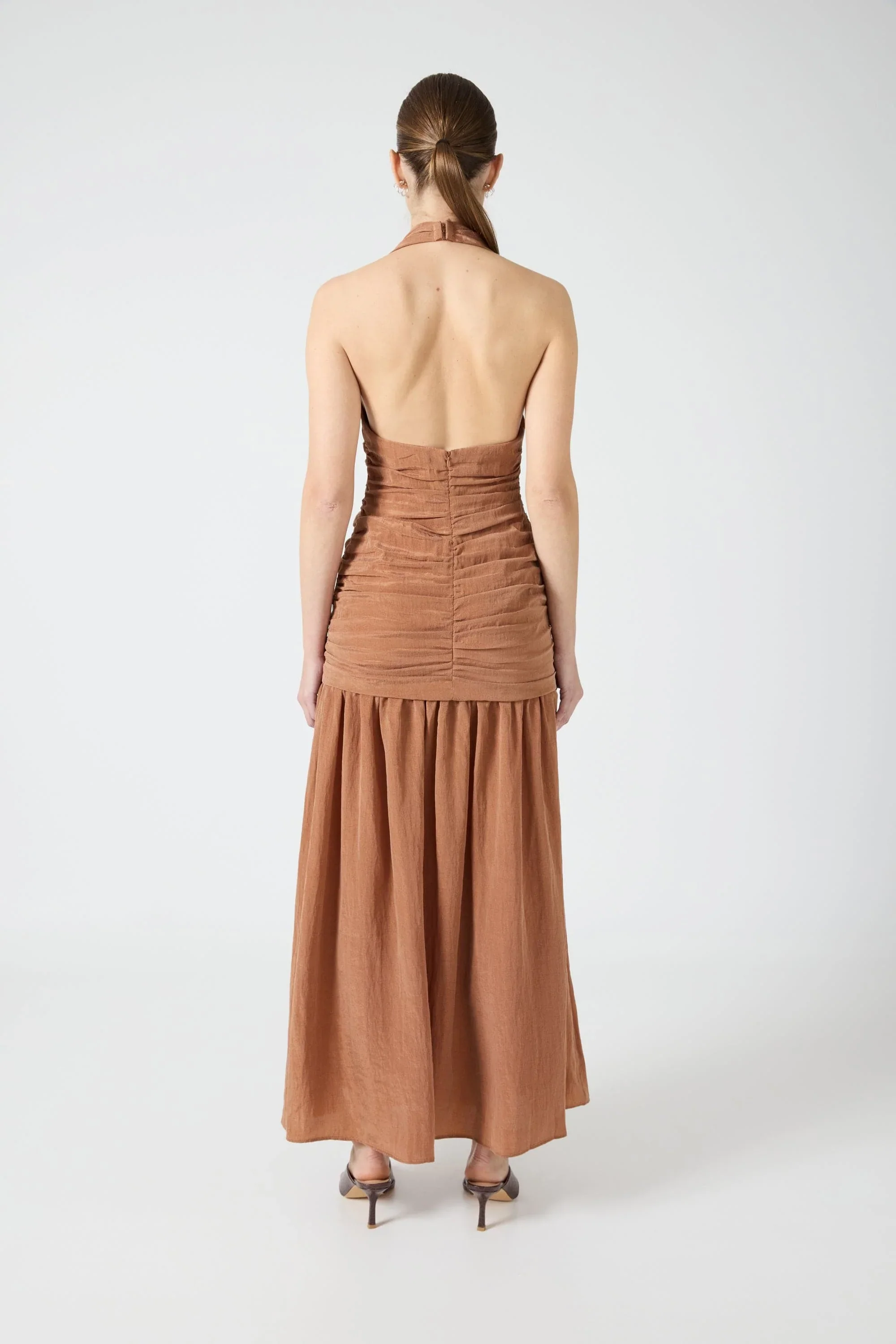 Third Form Eclipse Halter Dress - Rust - Image 4