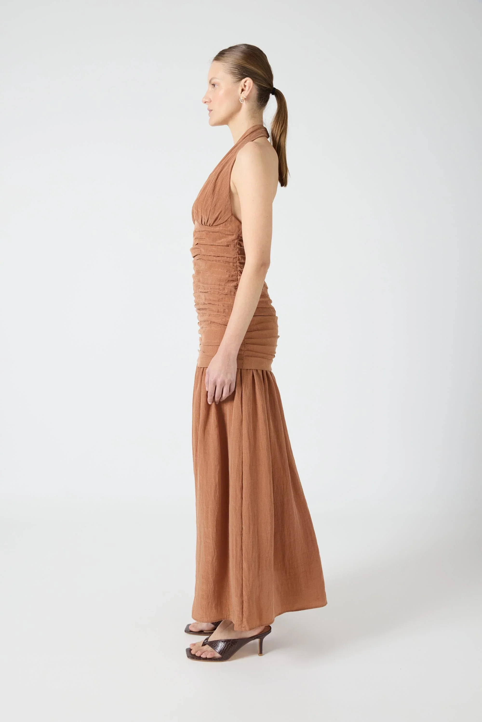 Third Form Eclipse Halter Dress - Rust - Image 5