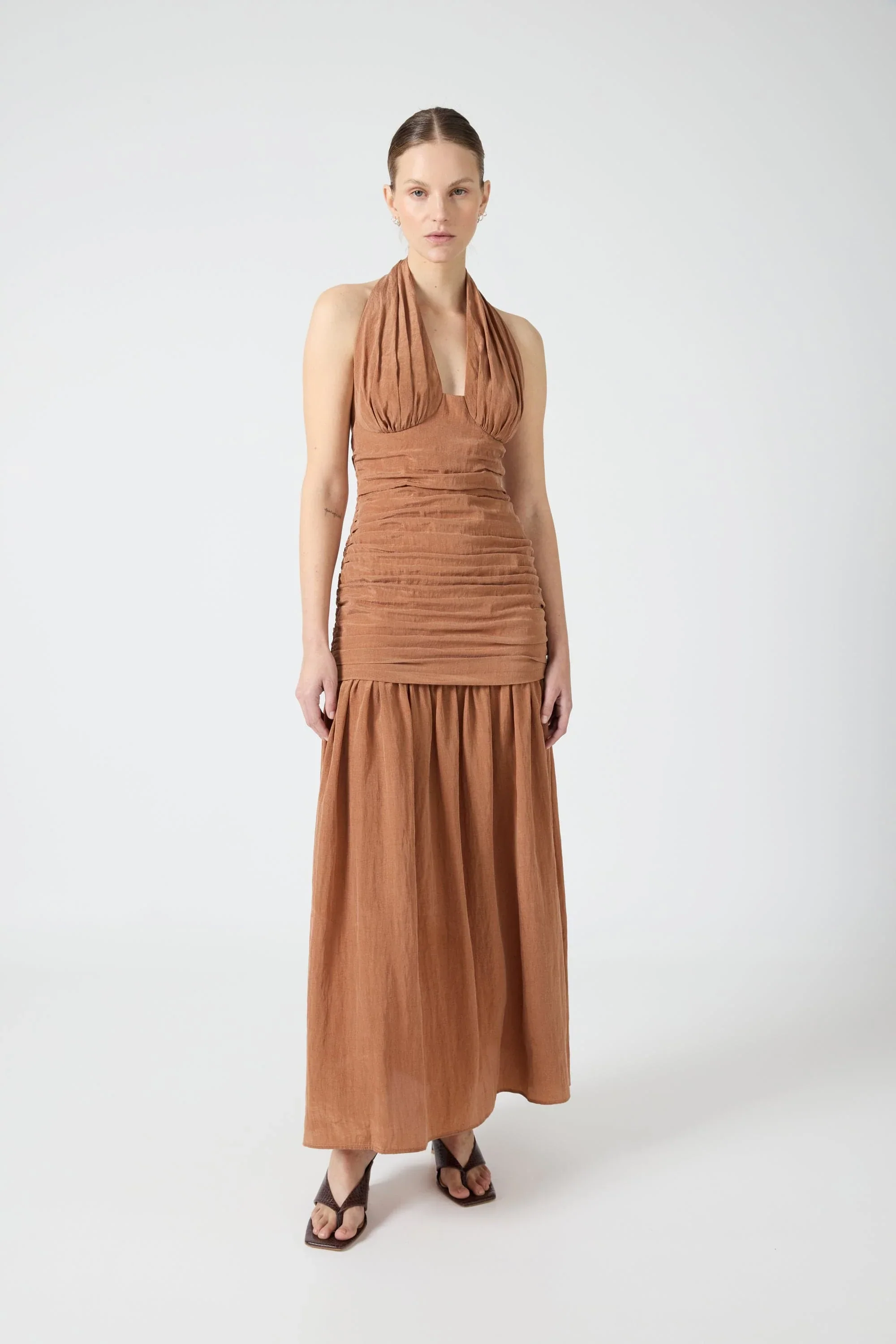 Third Form Eclipse Halter Dress - Rust - Image 6