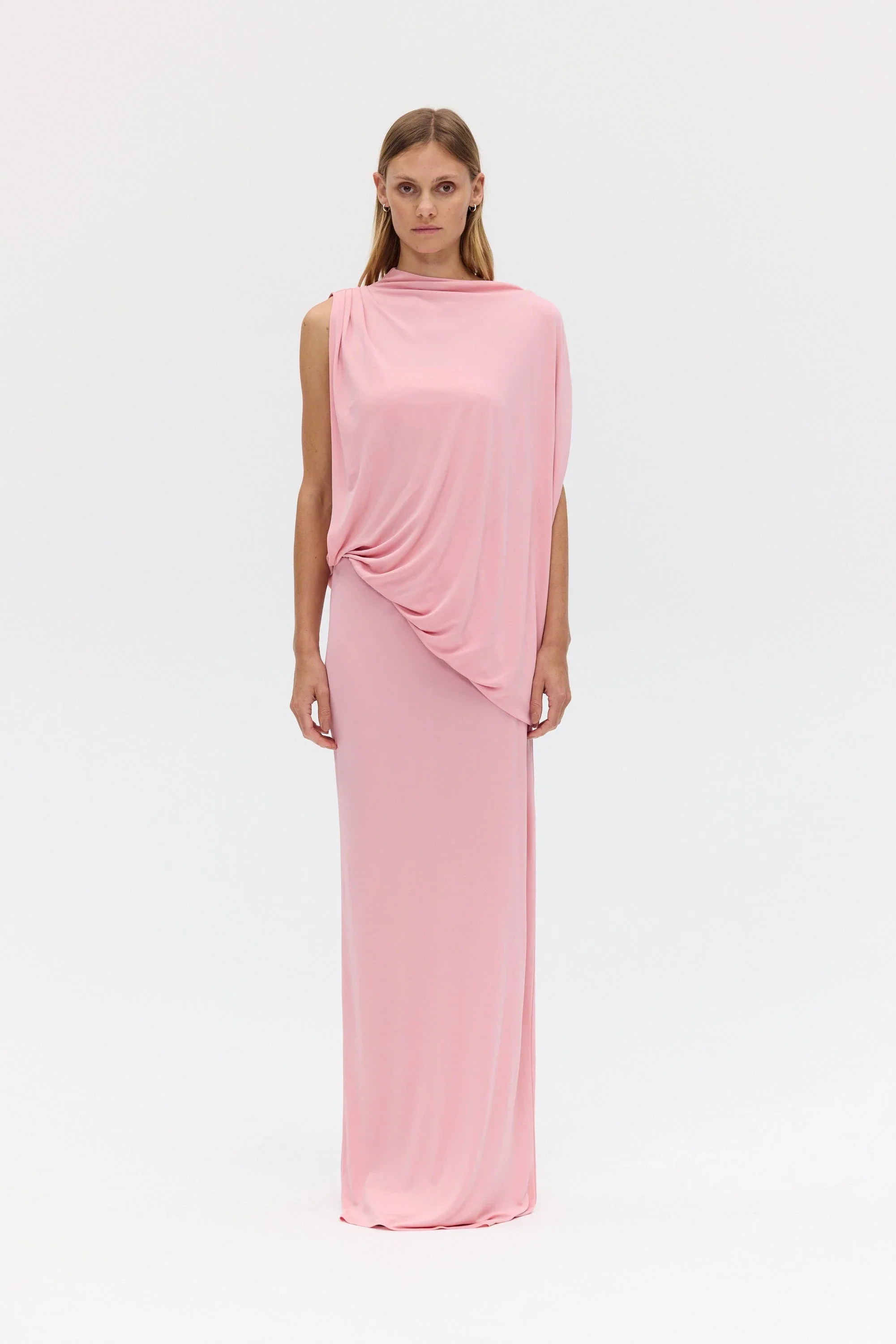 Third Form Fall Away Floor Length Dress - Bloom