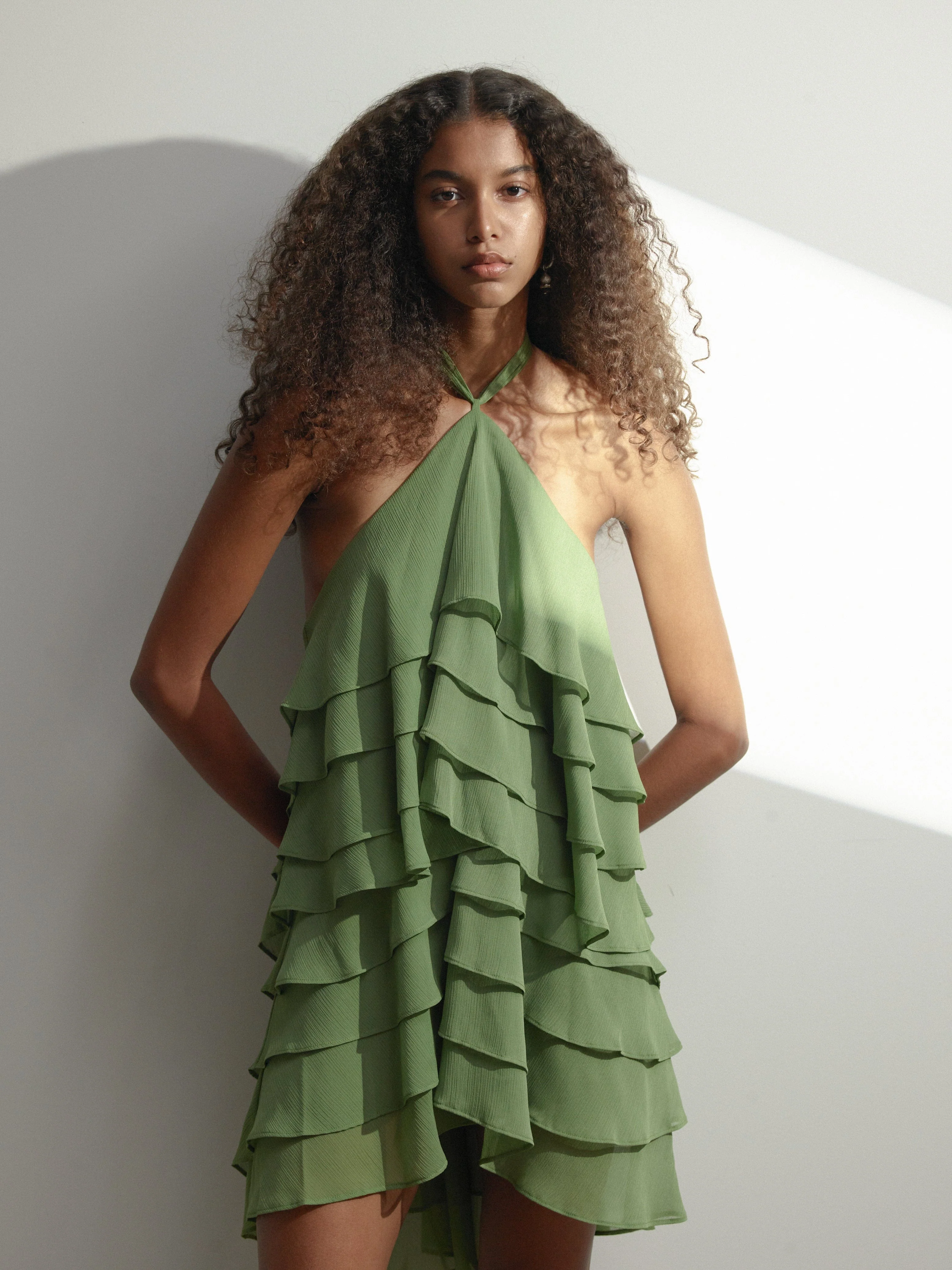 Third Form Gaia Tiered Mini Dress - Juniper - Image 4