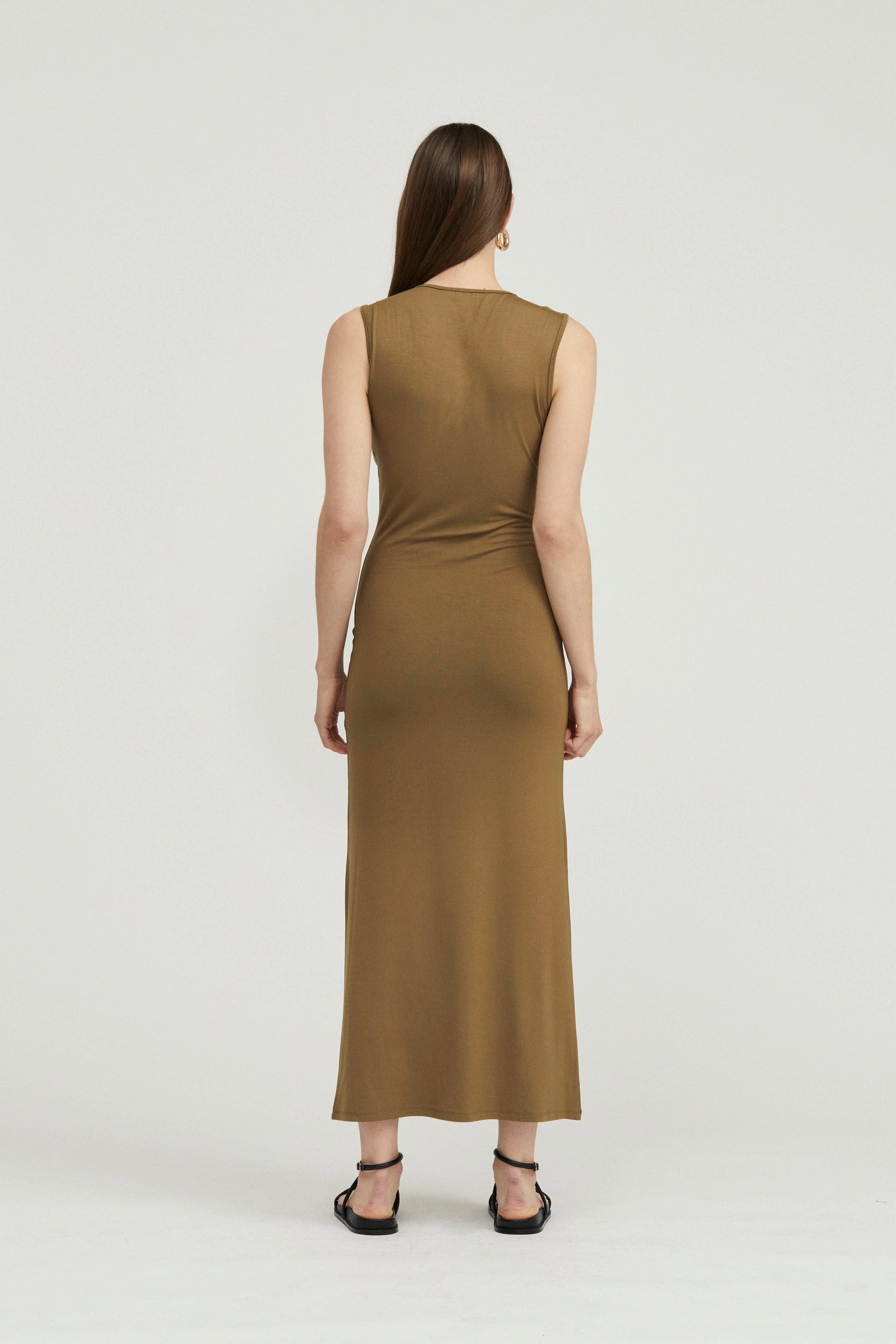 Third Form Hidden Gem Tank Maxi Dress - Moss - Image 3