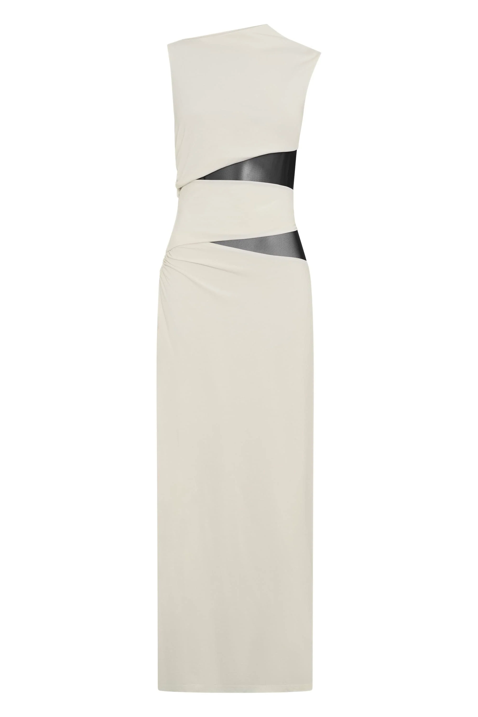 Third Form Interweave Drape Maxi Dress - Cream & Black - Image 8