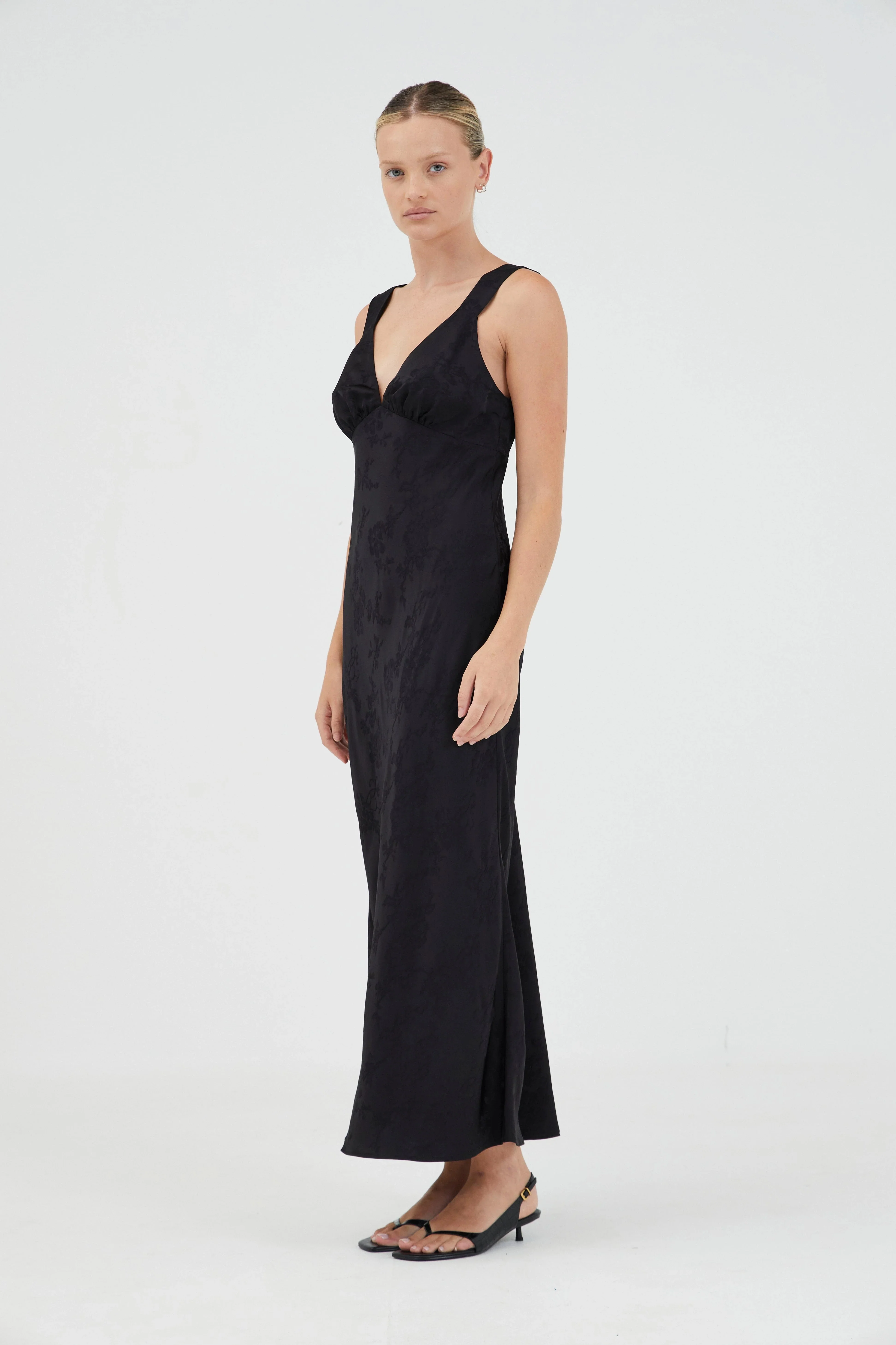 Third Form Oasis Bias Slip Dress - Black - Image 2