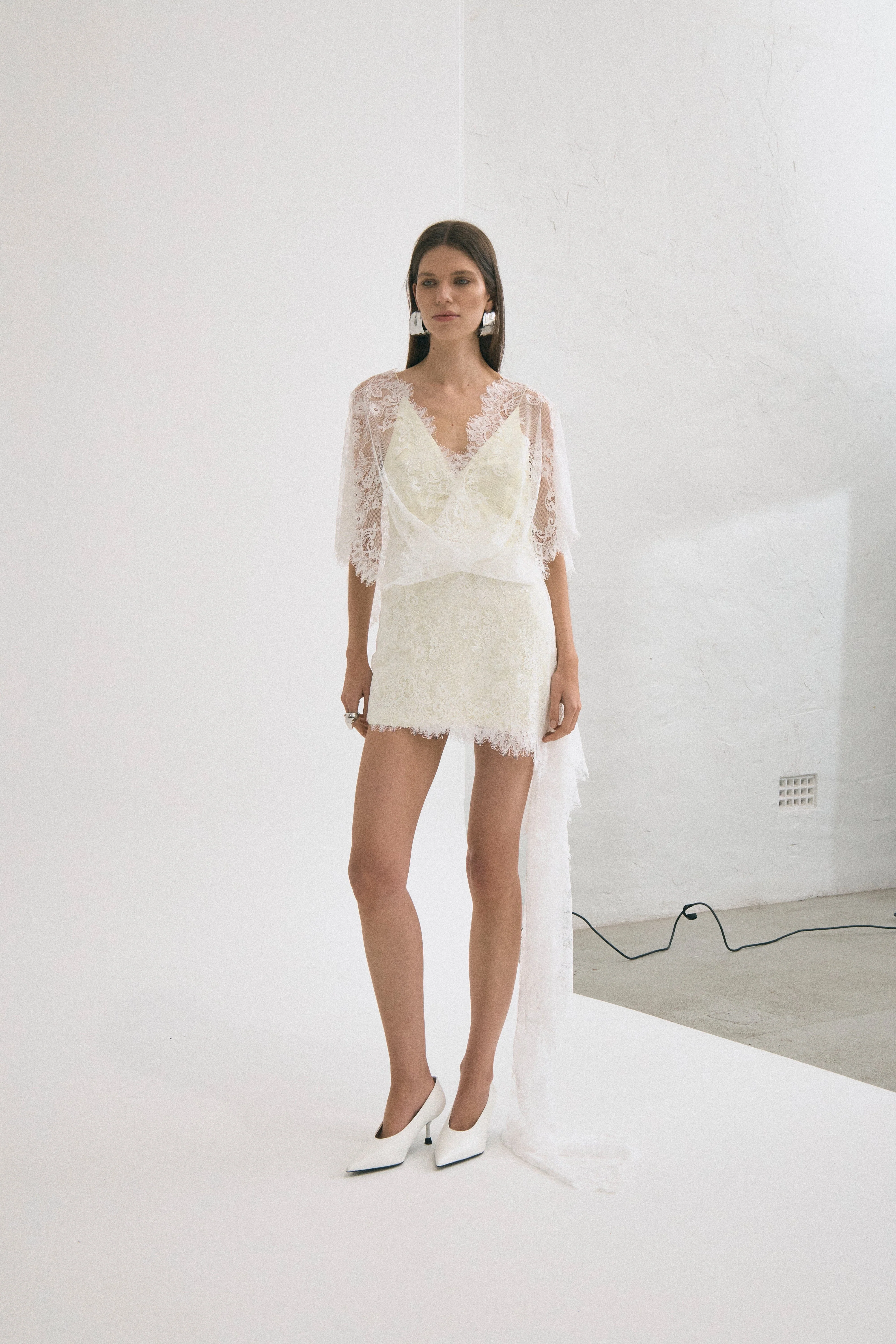 Third Form Poetry Draped Lace Dress - Lemonade - Image 2