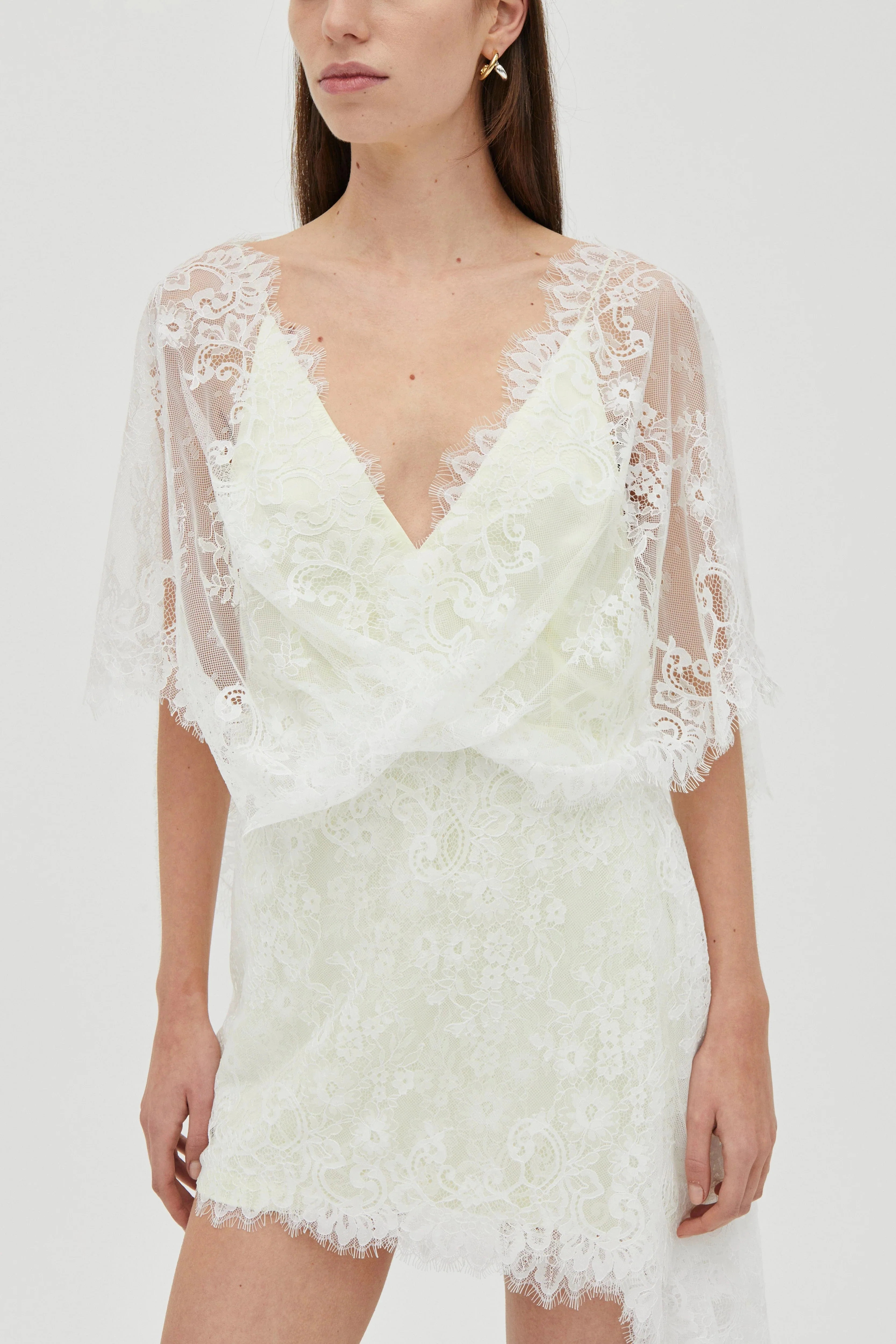 Third Form Poetry Draped Lace Dress - Lemonade - Image 4