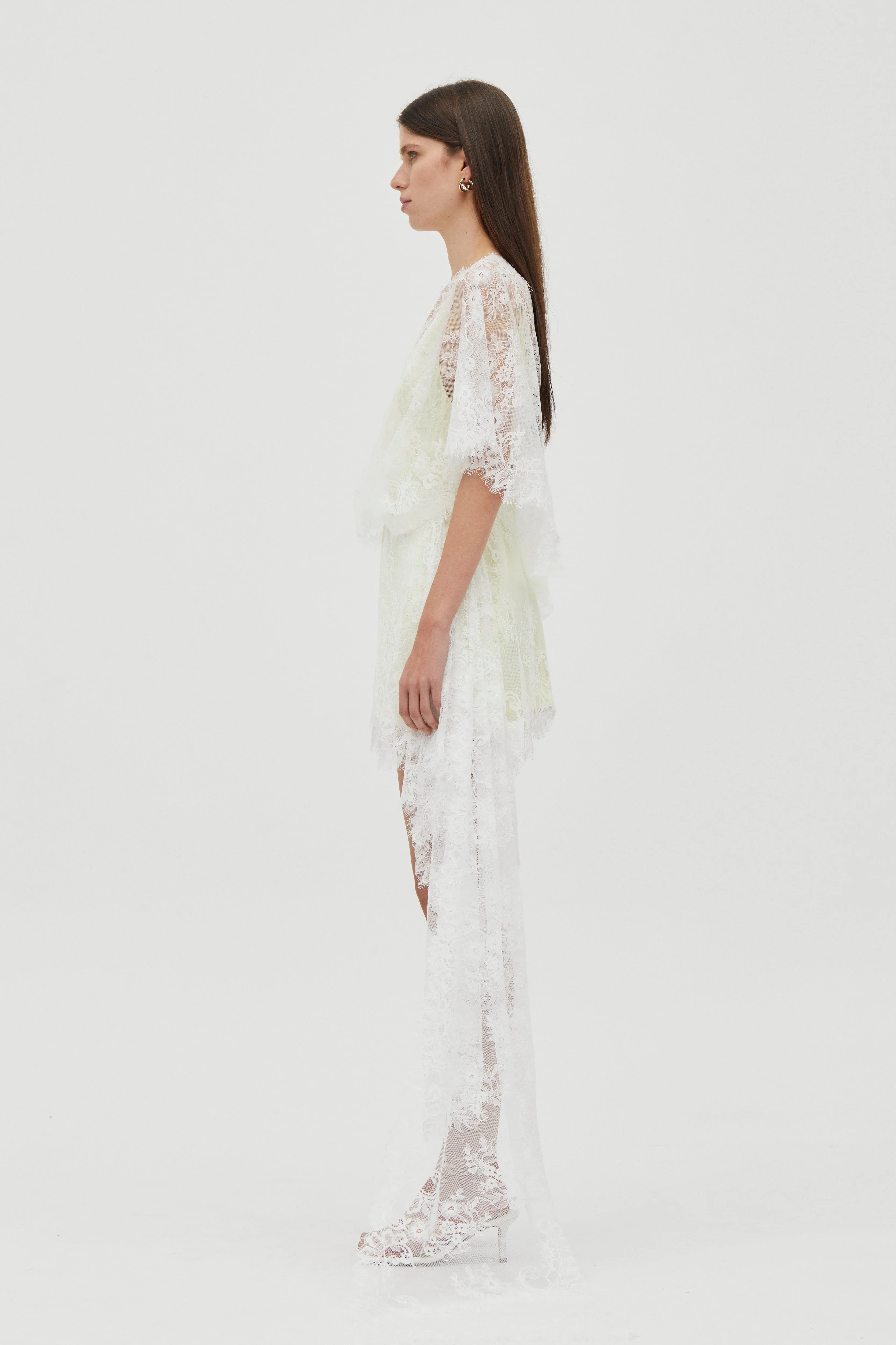 Third Form Poetry Draped Lace Dress - Lemonade - Image 6