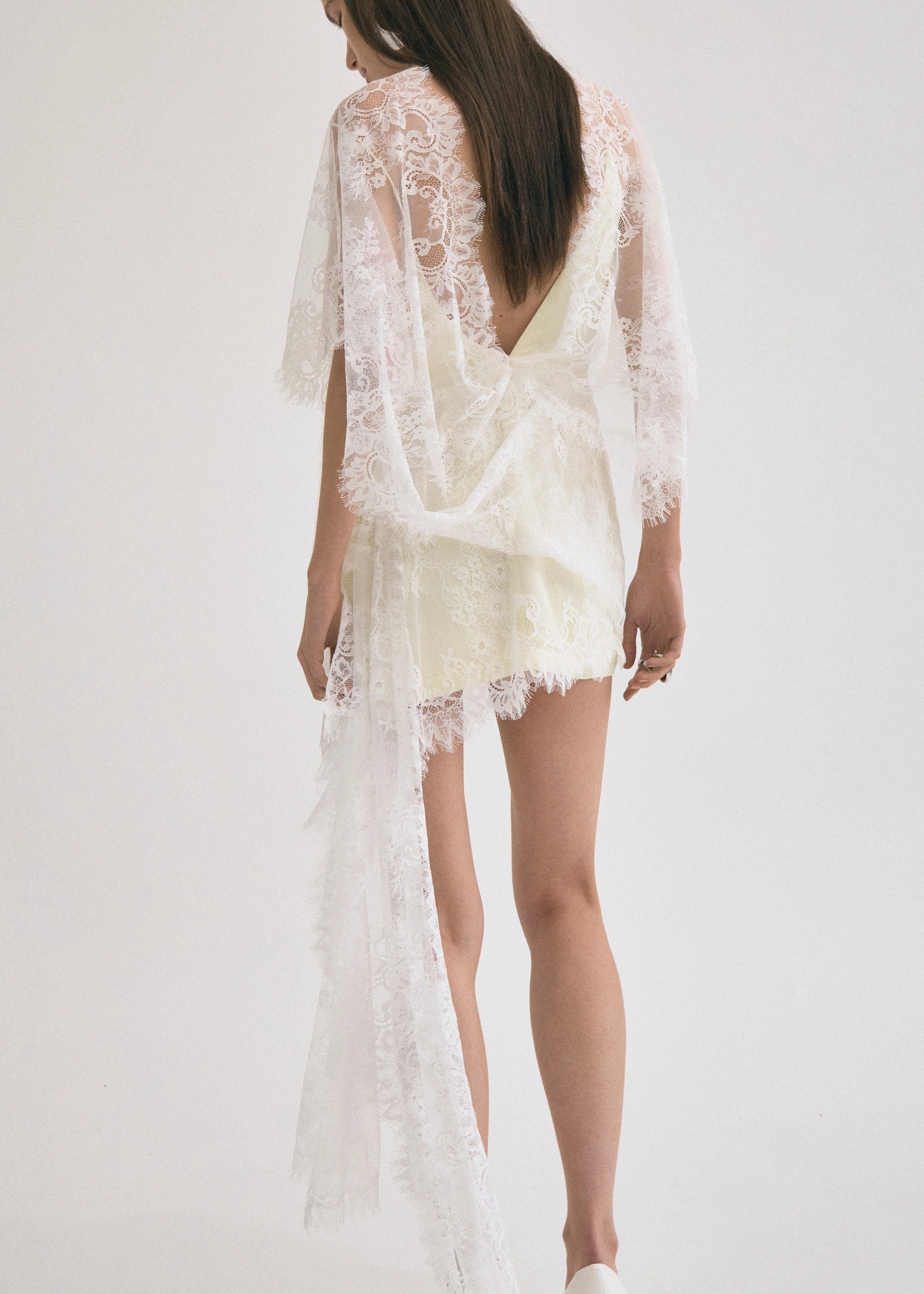 Third Form Poetry Draped Lace Dress - Lemonade - Image 7