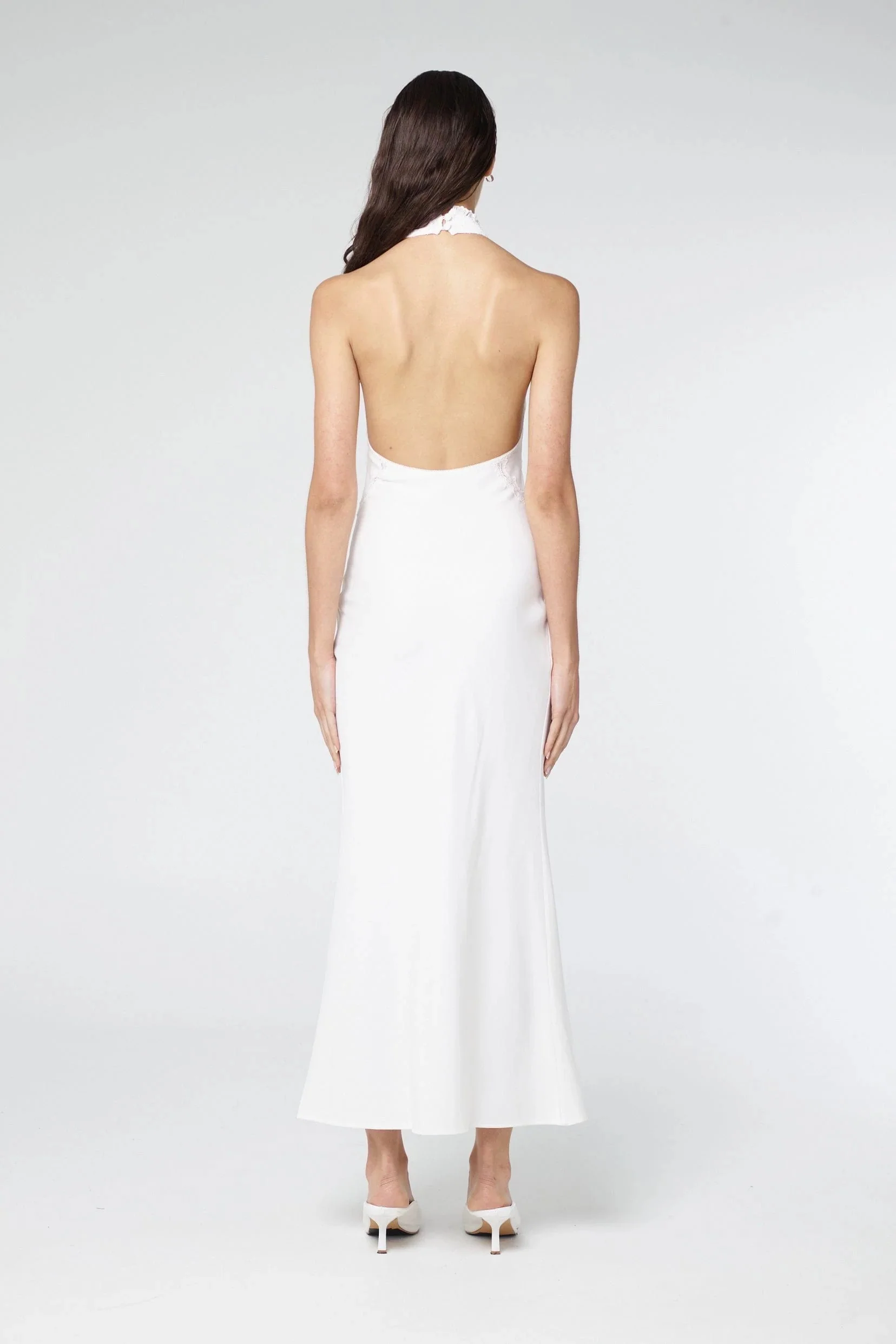 Third Form Serenade Lace Halter Maxi - Gardenia - Image 5