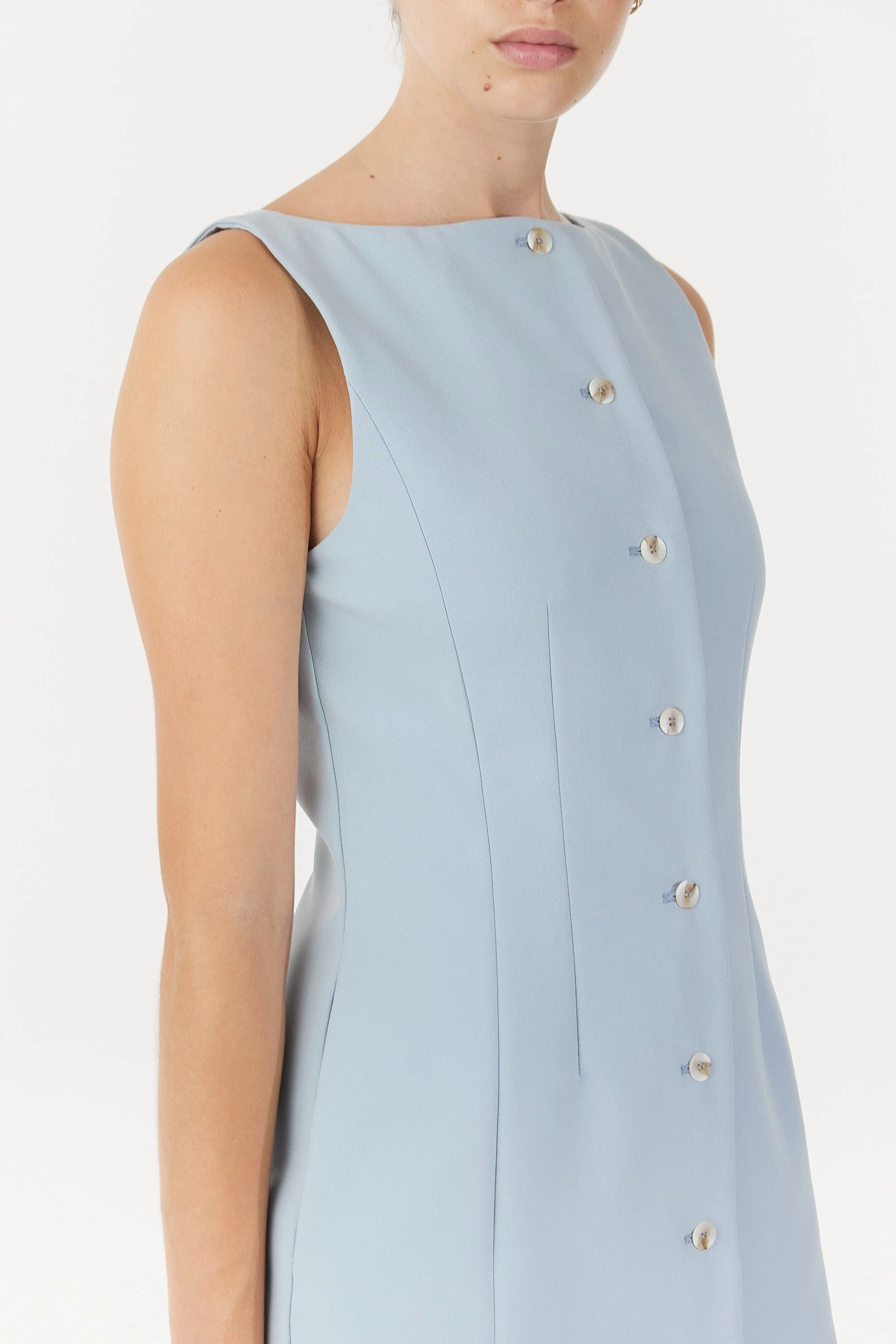 Third Form Skyline Tailored Mini Dress - Powder Blue - Image 4