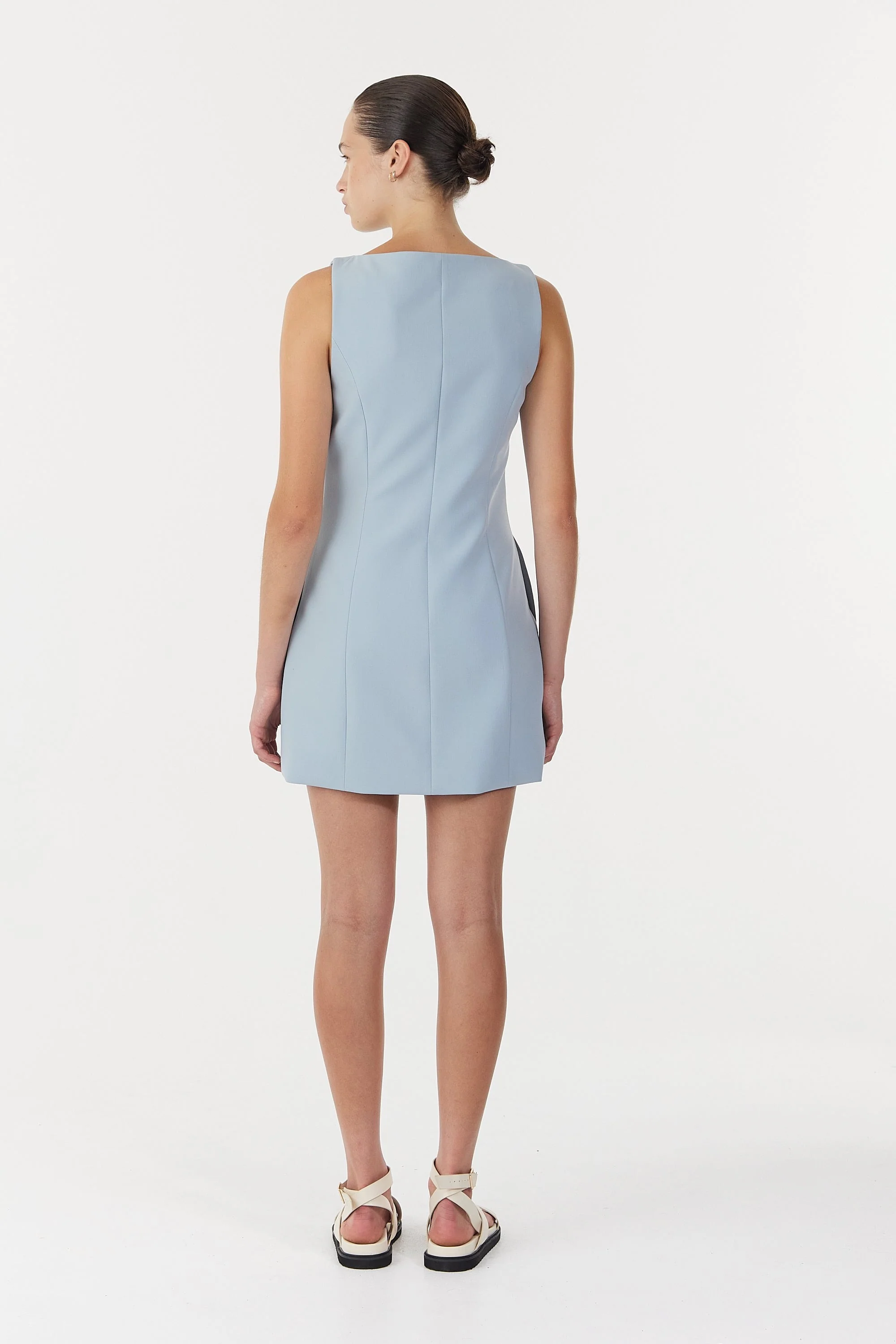 Third Form Skyline Tailored Mini Dress - Powder Blue - Image 5