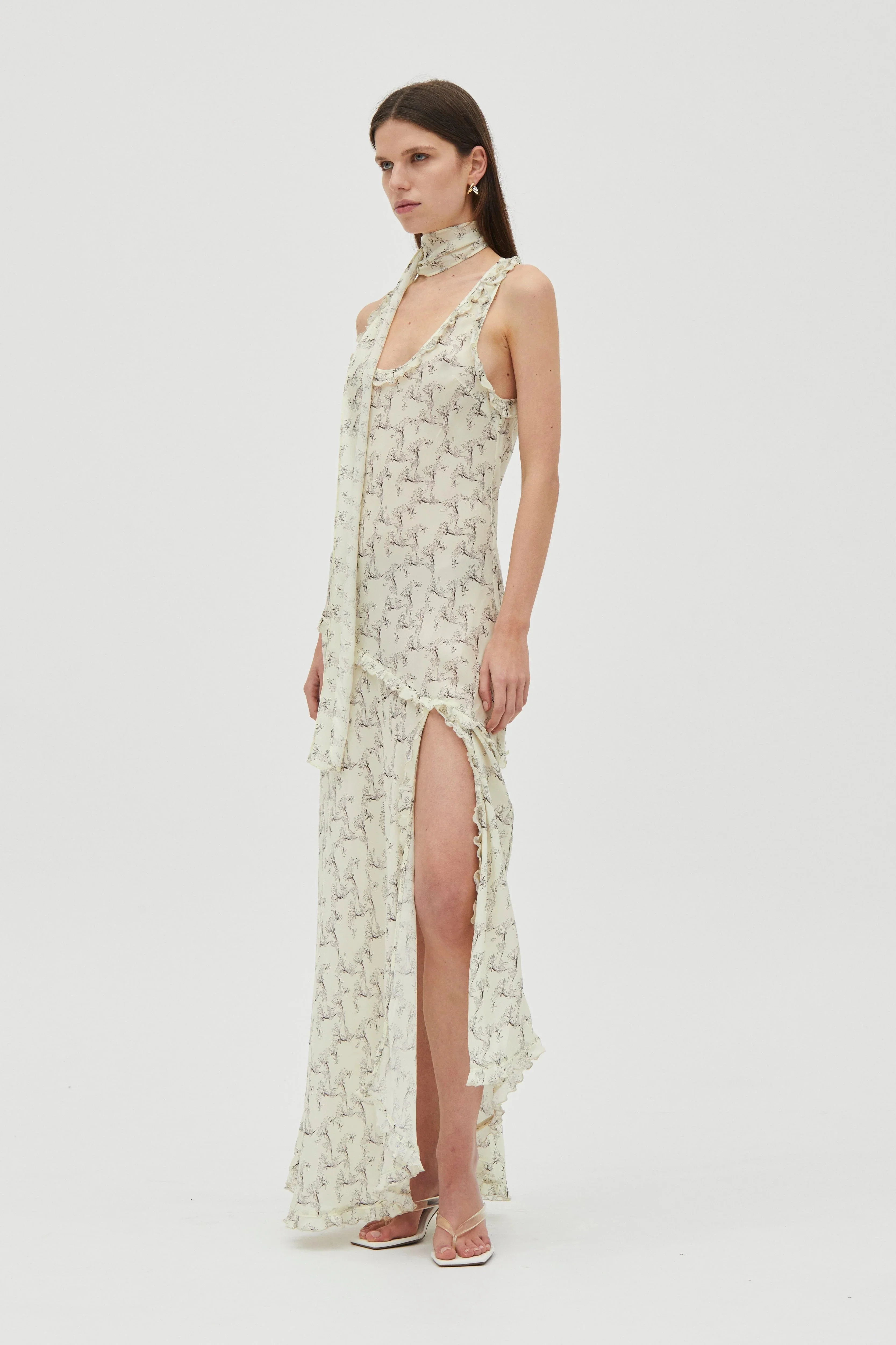Third Form Solace Frill Tank Maxi Dress - Creeping Vine - Image 5