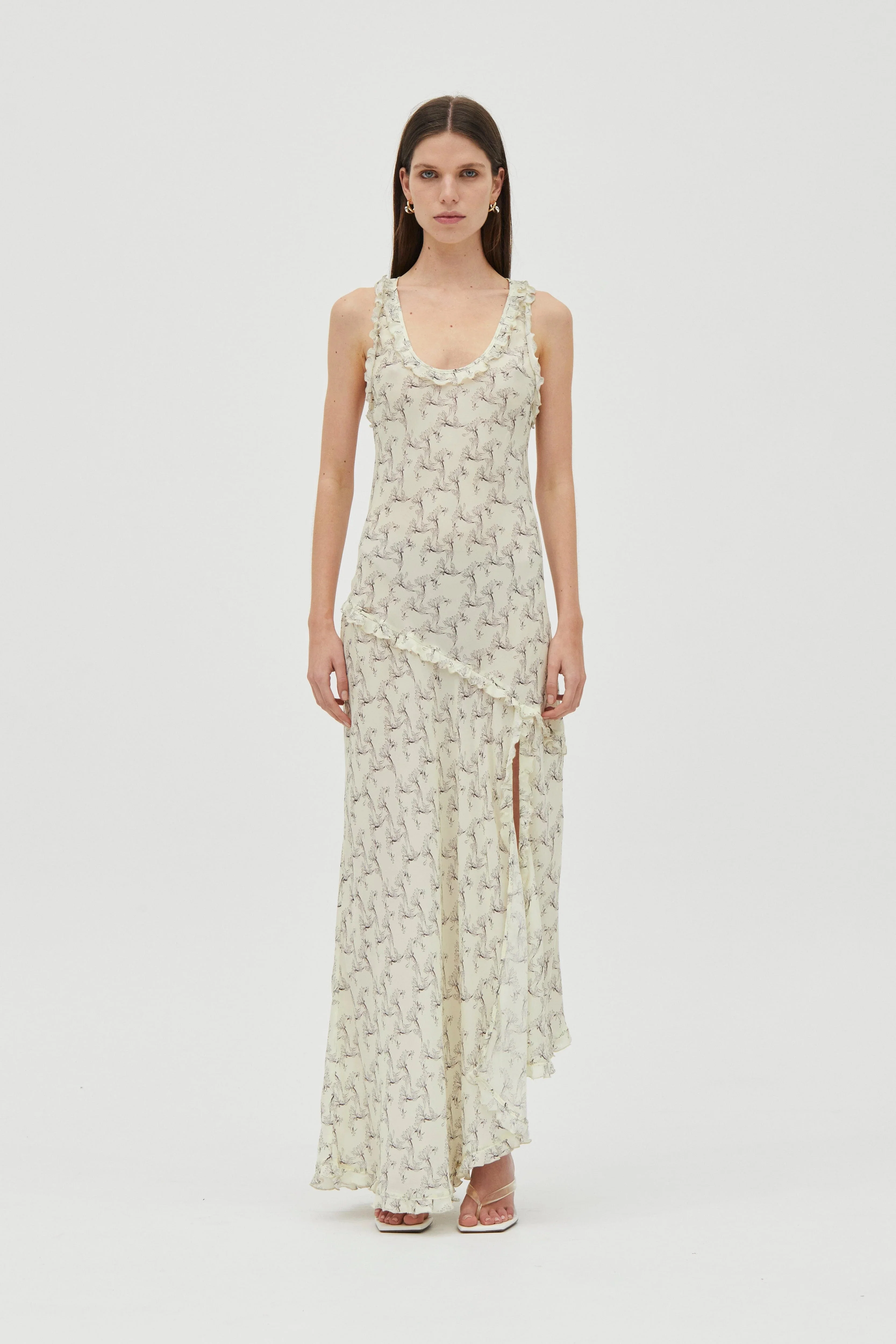 Third Form Solace Frill Tank Maxi Dress - Creeping Vine - Image 8