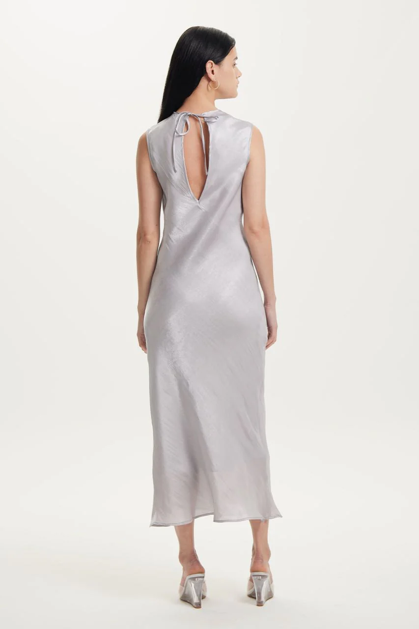 Third Form Untamed Bias Tank Dress - Silver - Image 5