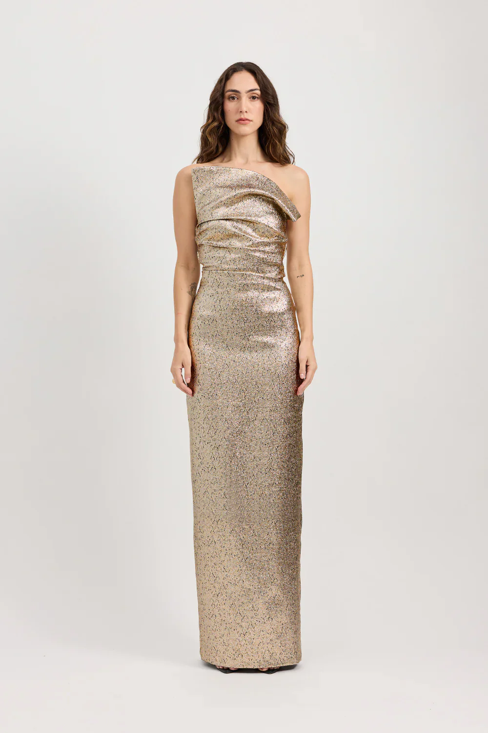 Tojhà Tacoma Dress - Metallic Champagne