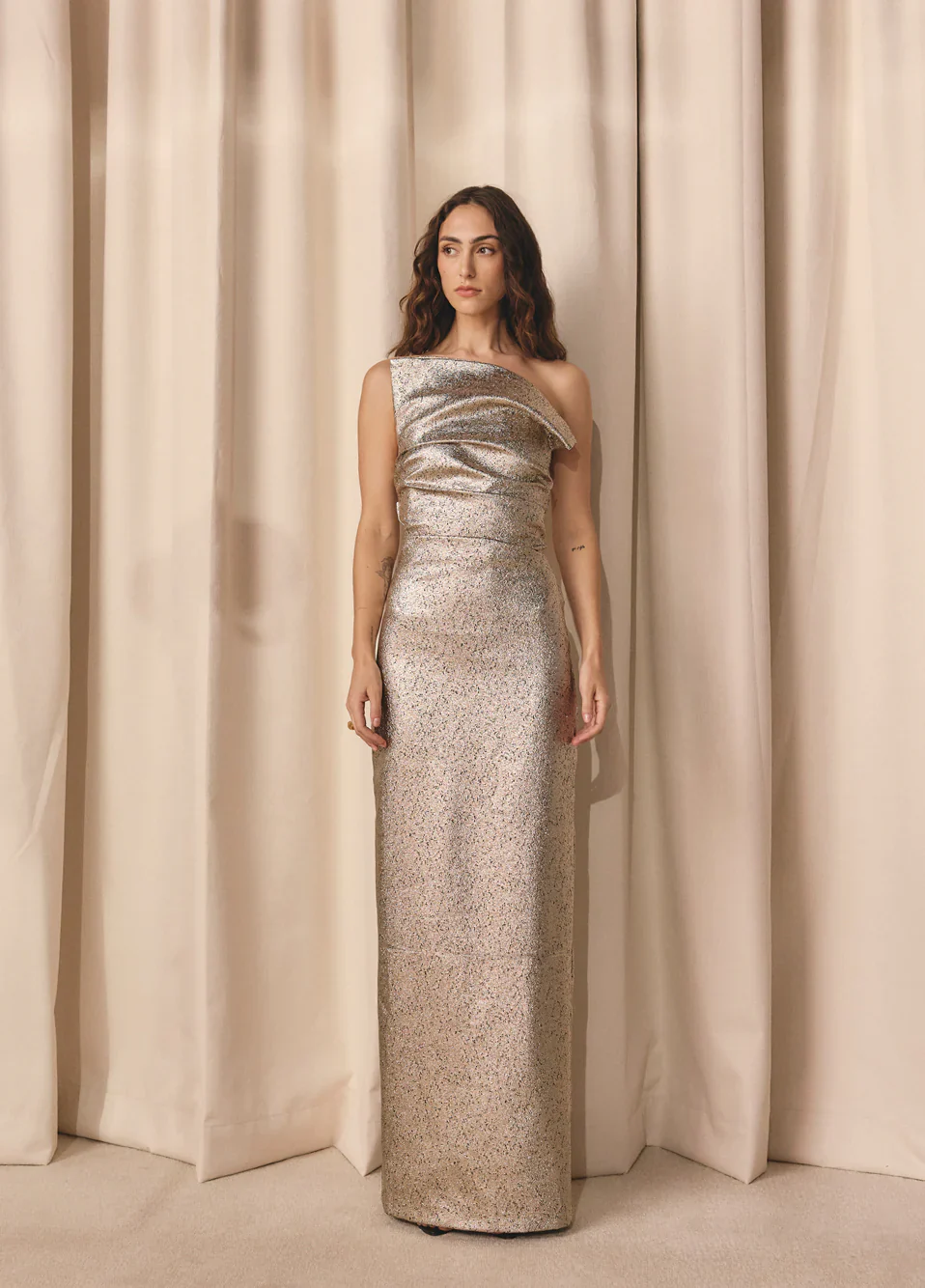 Tojhà Tacoma Dress - Metallic Champagne - Image 3