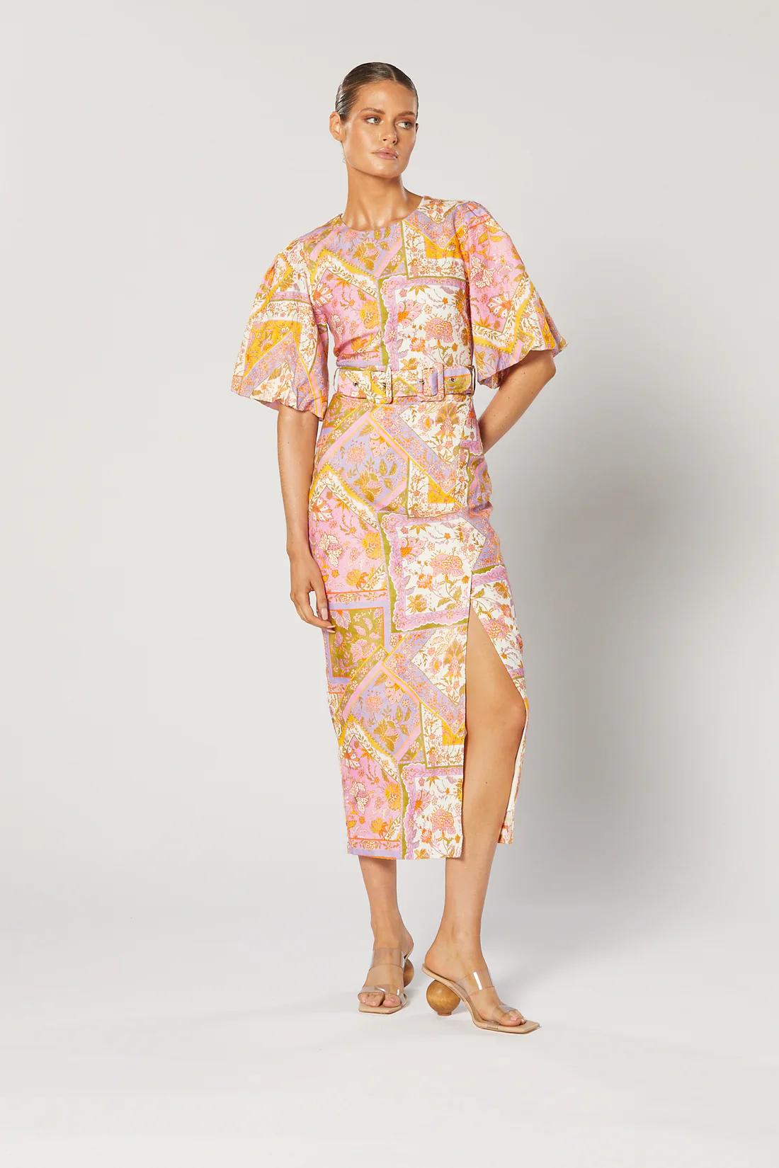 Winona Harlan Belted Dress - Paisley Print - Image 2