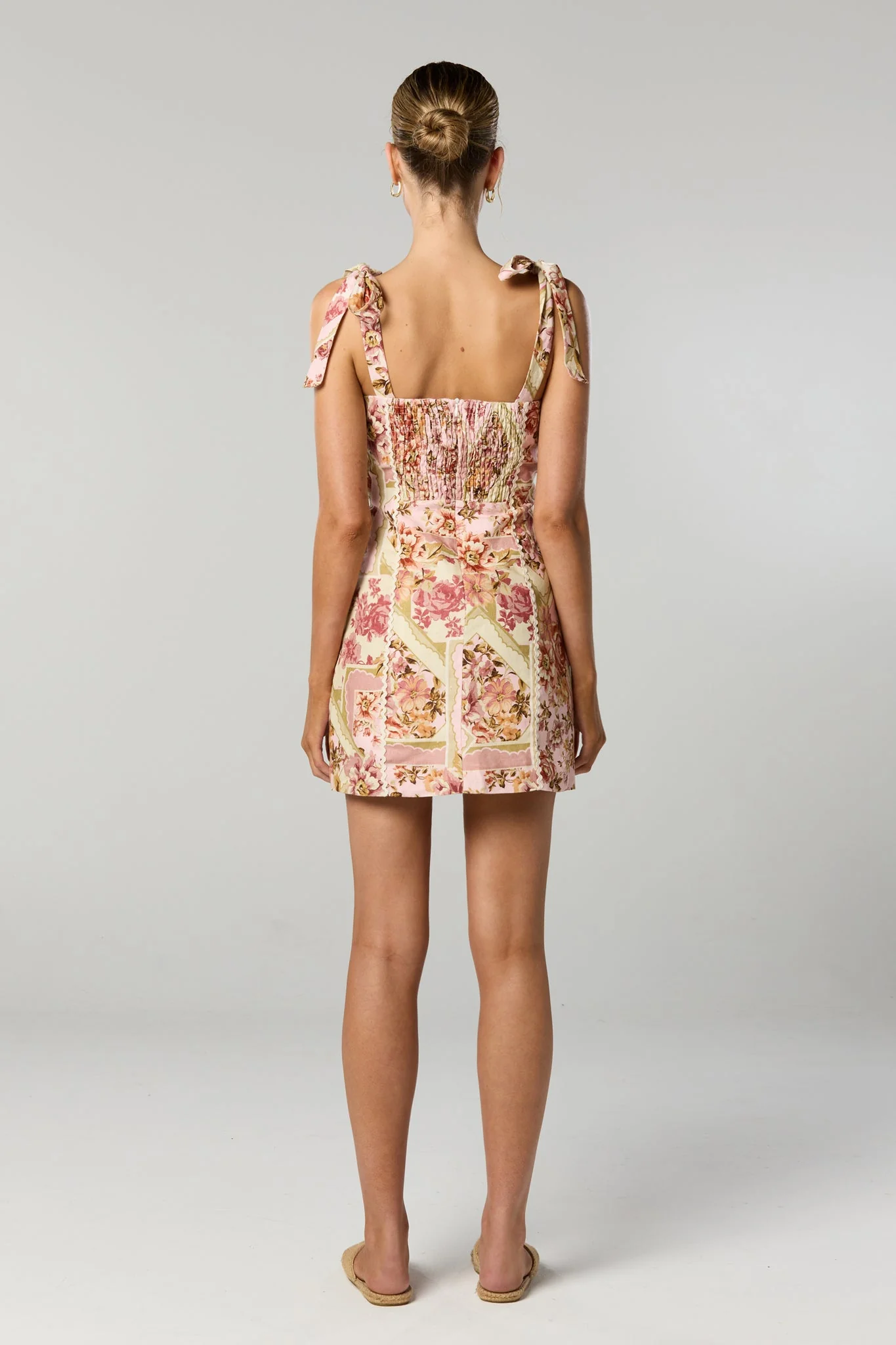 Winona Vaughn Tie Short Dress - Print - Image 3